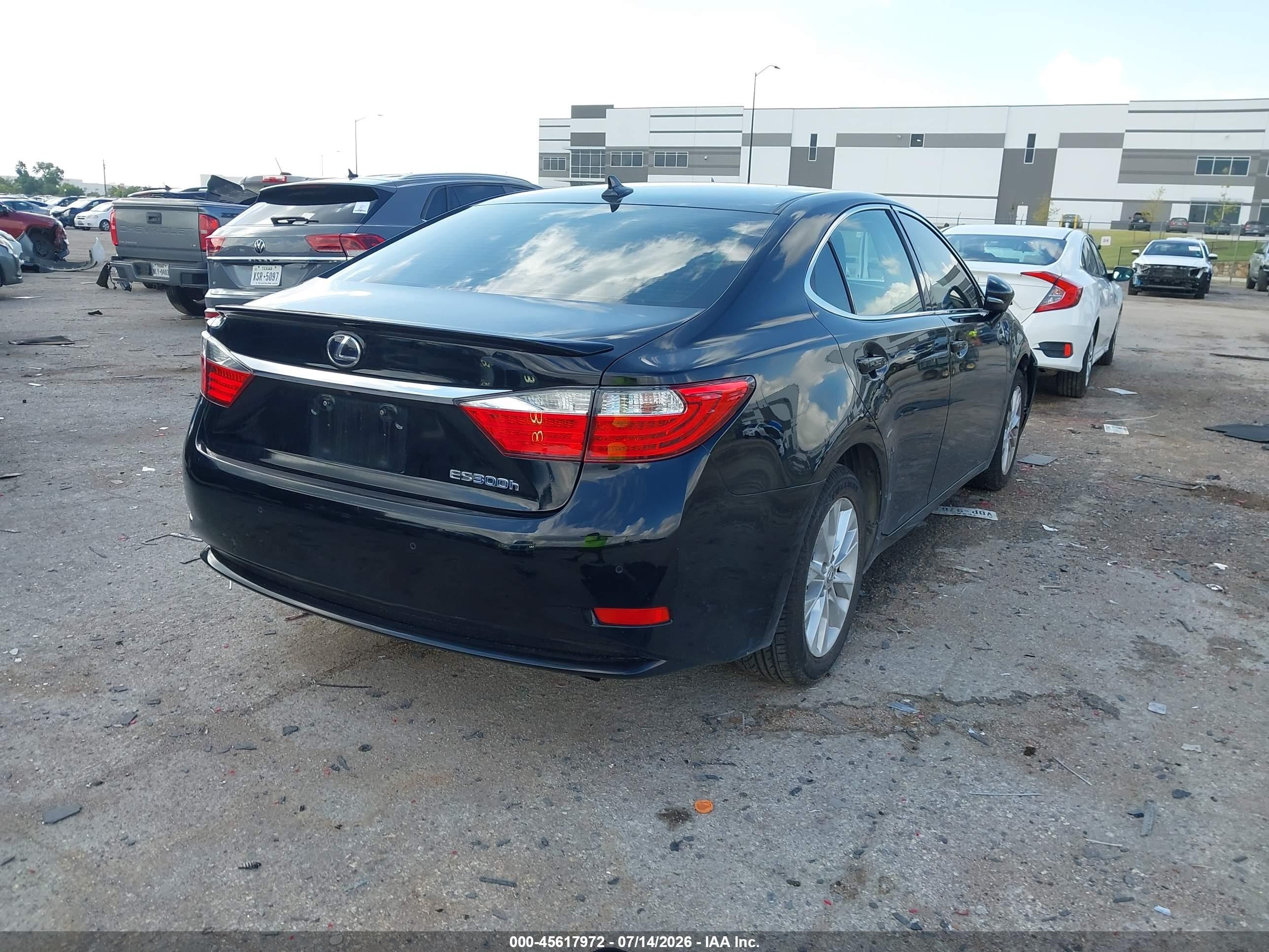 2014 Lexus Es 300h   Черный vin: JTHBW1GG4E2042455