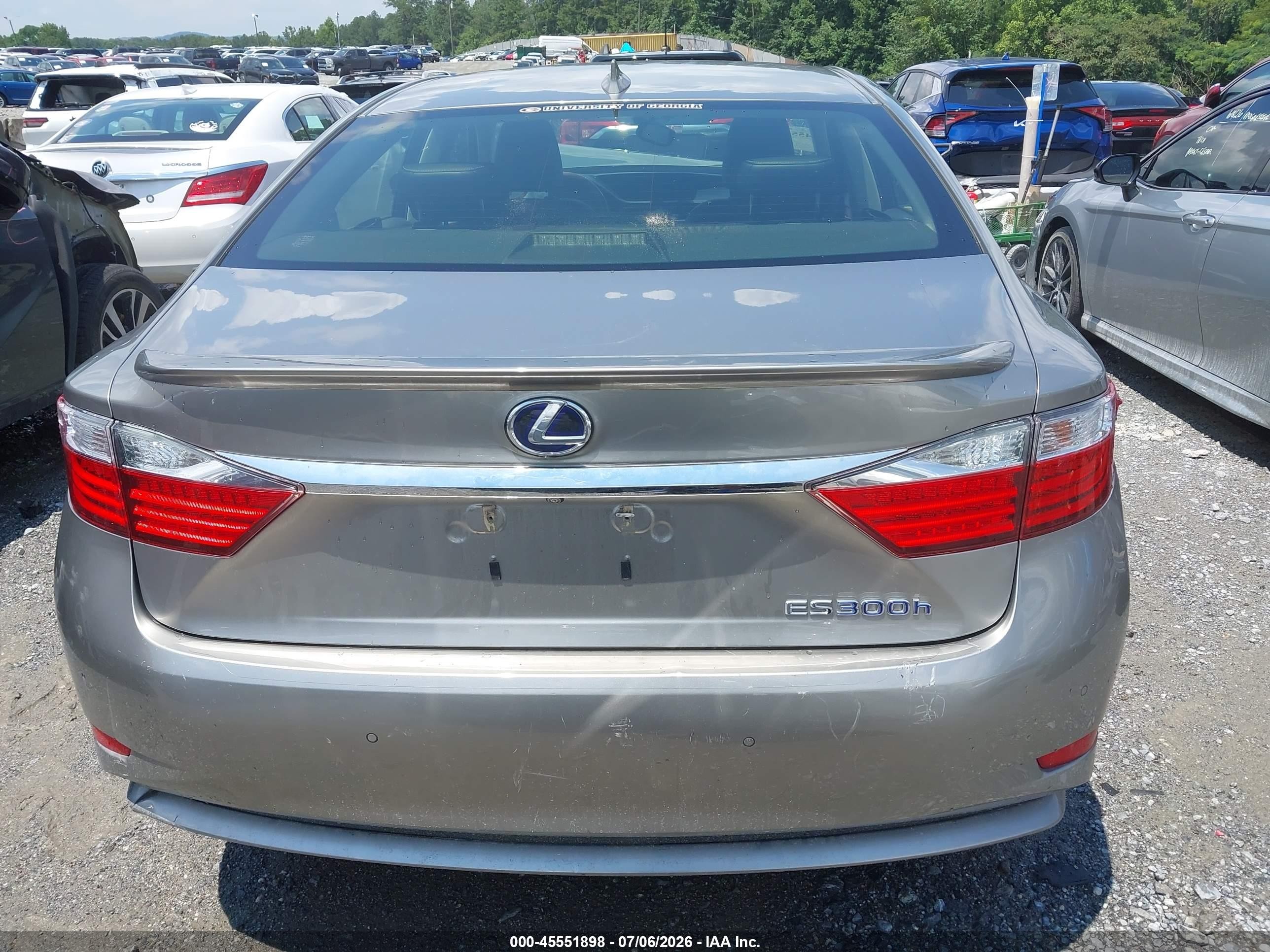 2015 Lexus Es 300h   Silver vin: JTHBW1GG4F2080947