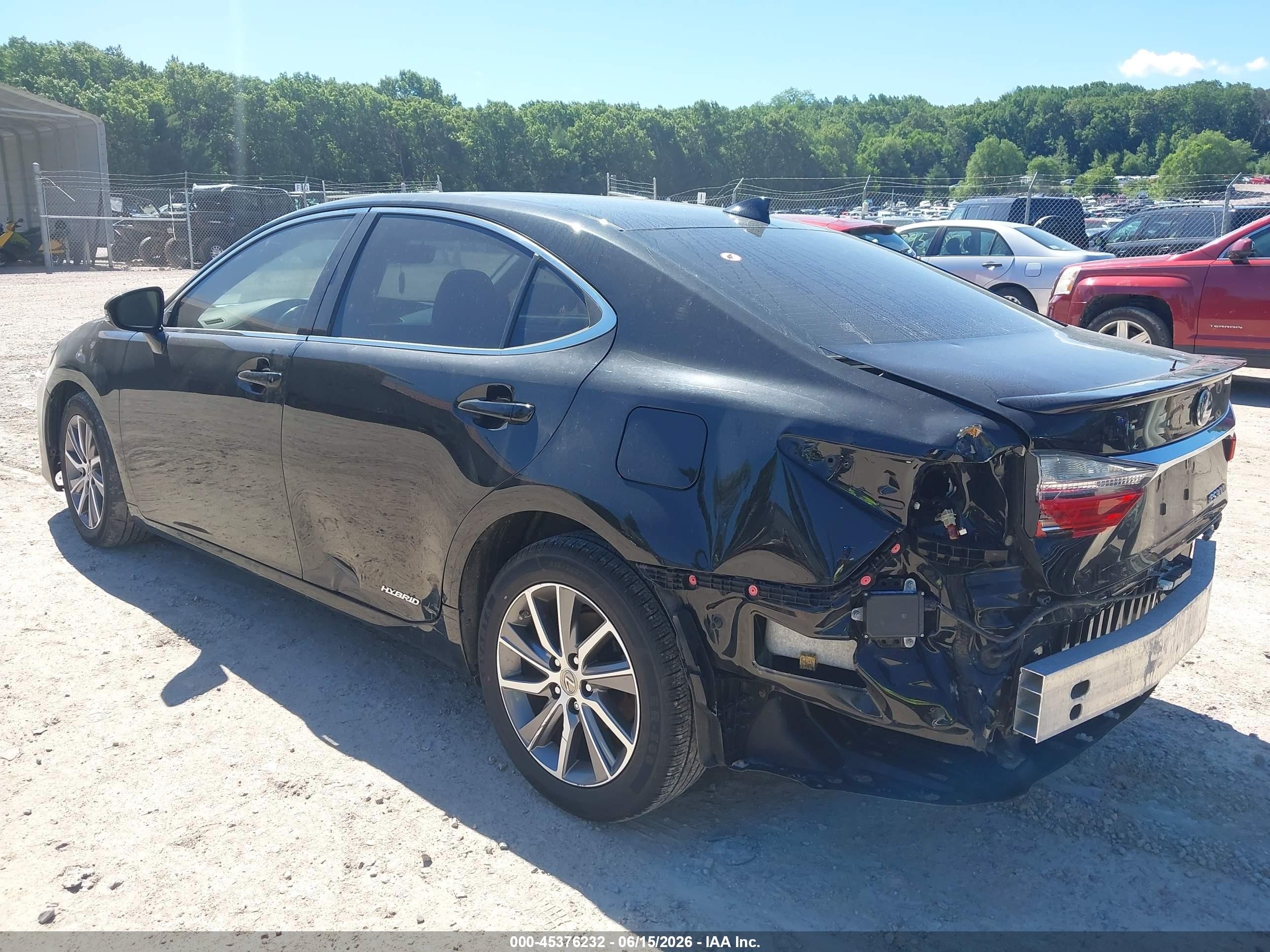 2018 Lexus Es 300h Black vin: JTHBW1GG4J2183035