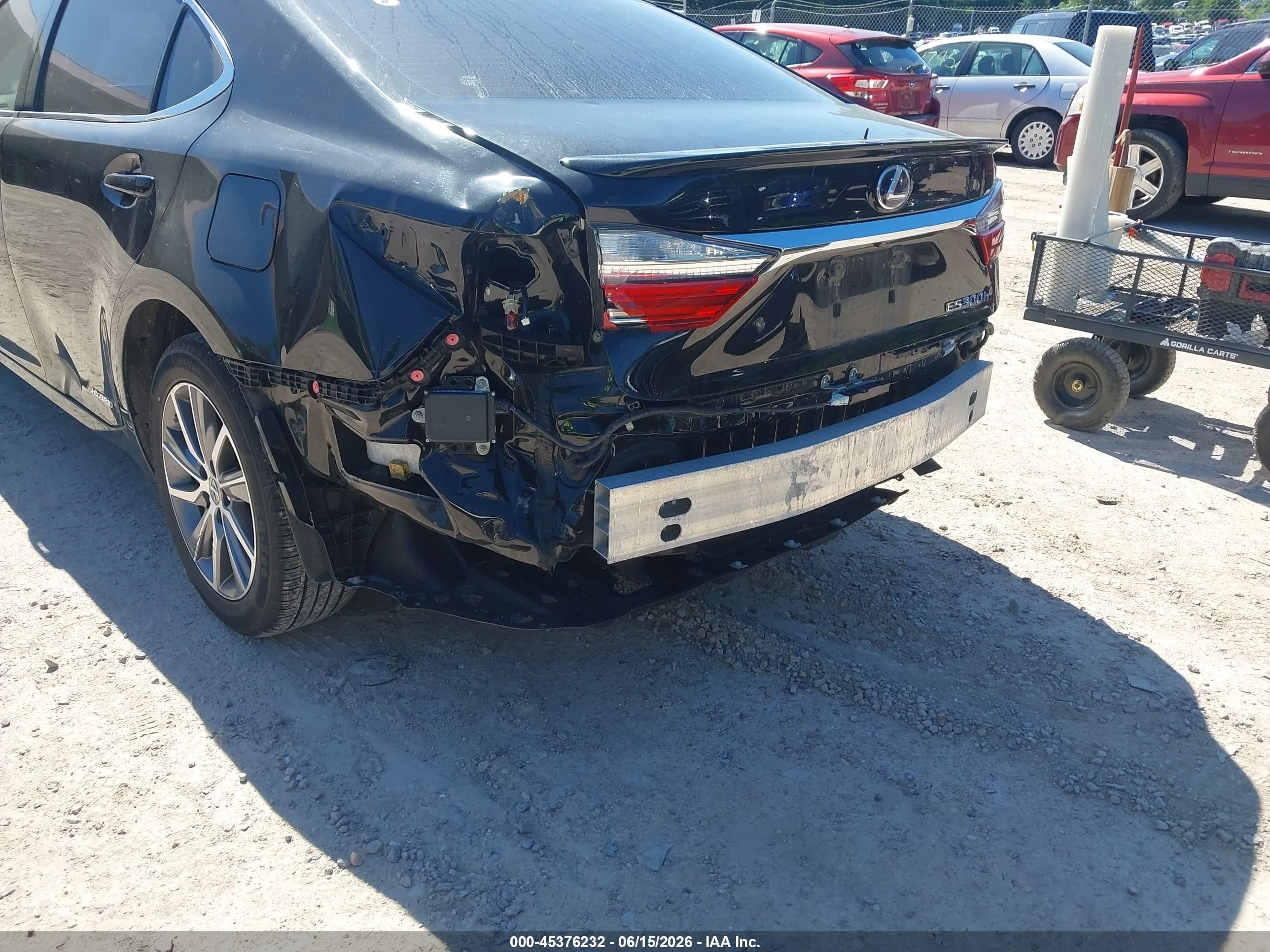 2018 Lexus Es 300h Black vin: JTHBW1GG4J2183035