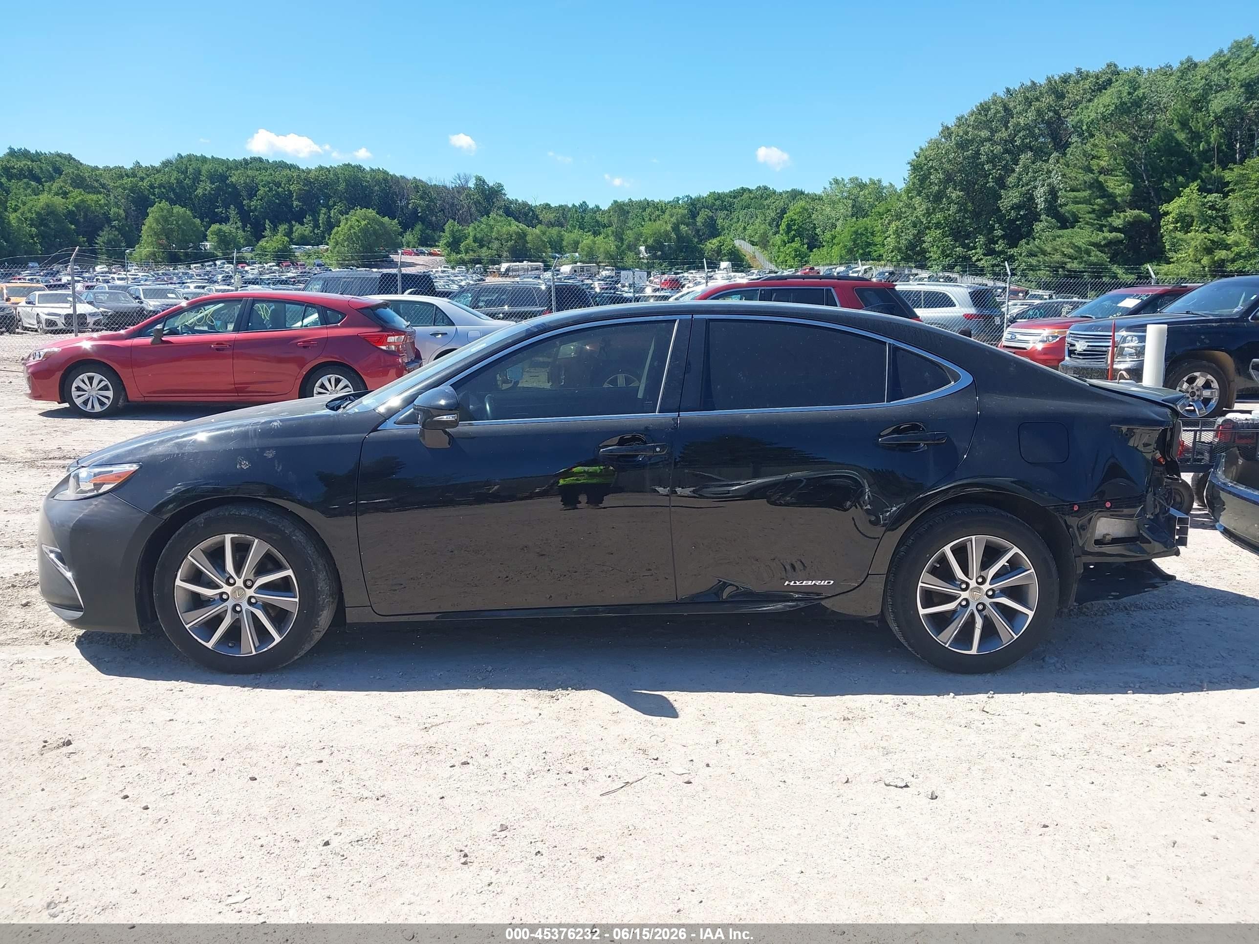 2018 Lexus Es 300h Black vin: JTHBW1GG4J2183035