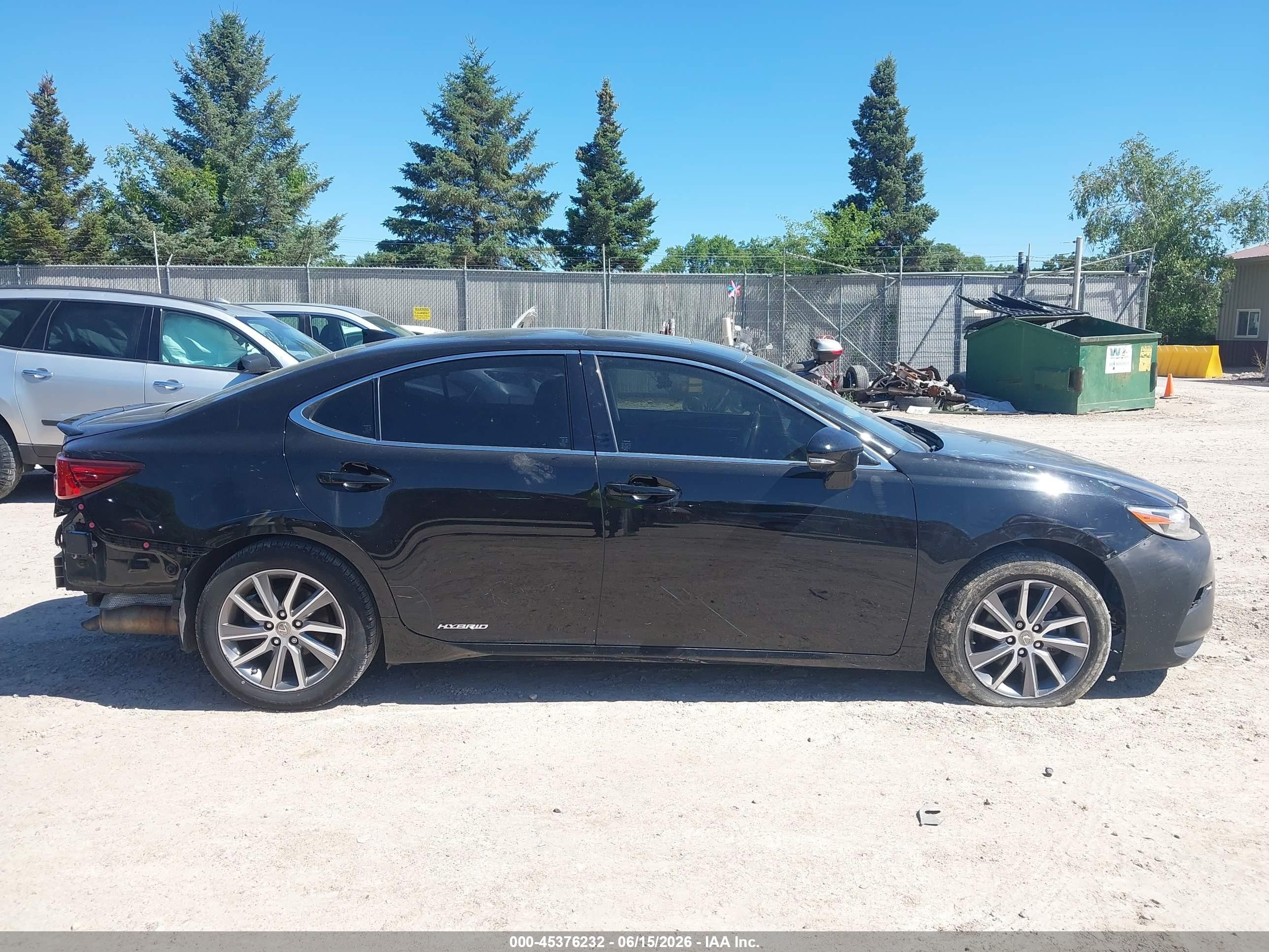2018 Lexus Es 300h Black vin: JTHBW1GG4J2183035