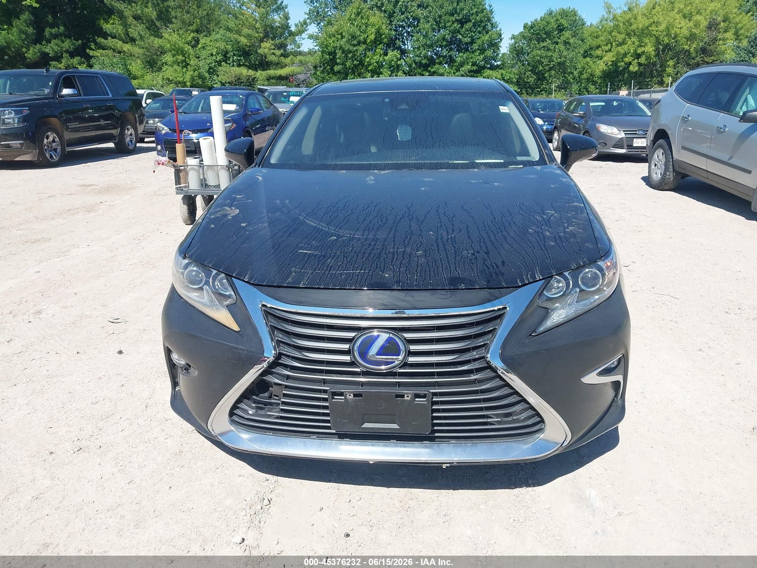2018 Lexus Es 300h Black vin: JTHBW1GG4J2183035