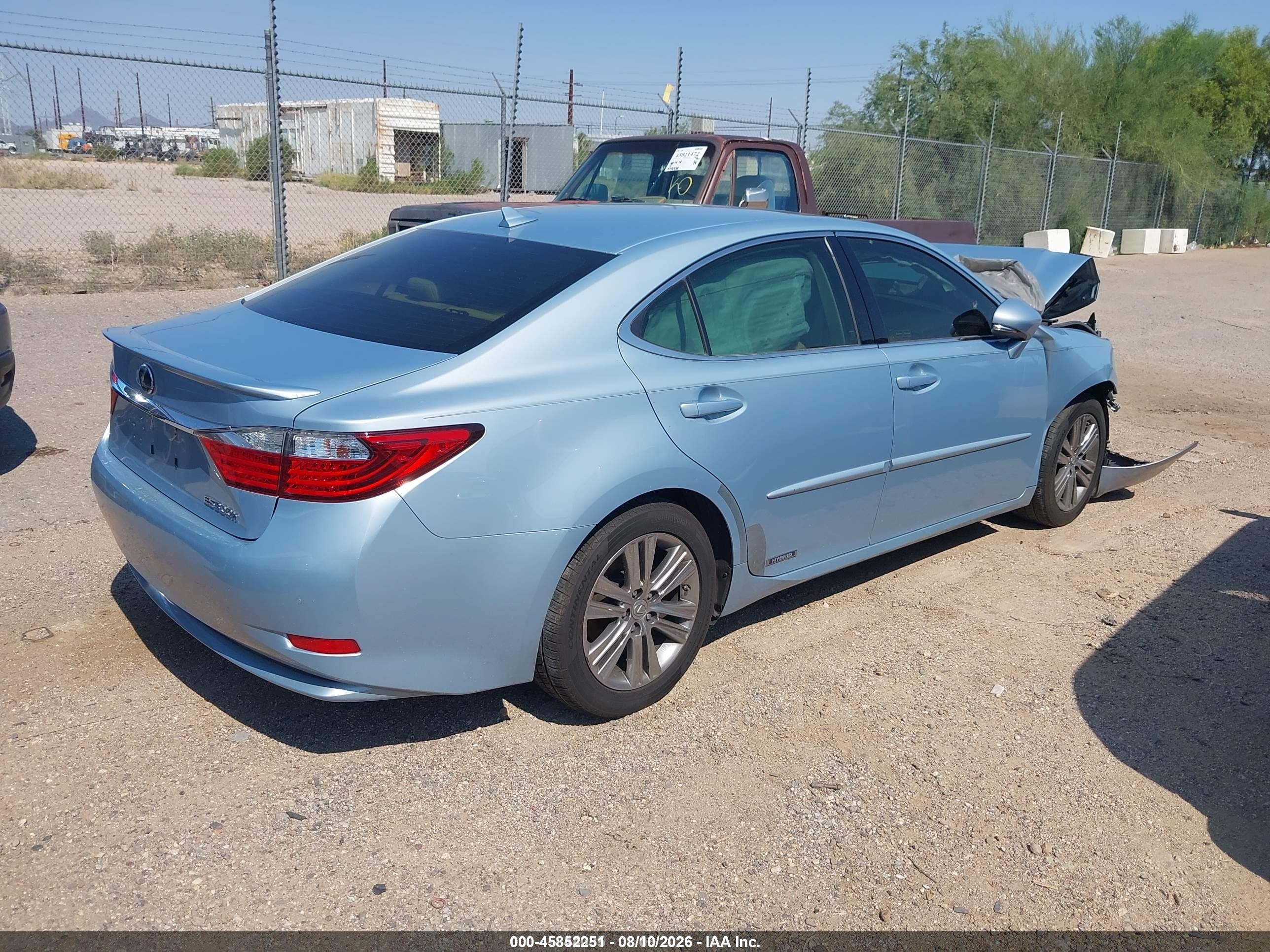 2013 Lexus Es 300h   Light Blue vin: JTHBW1GG5D2009673