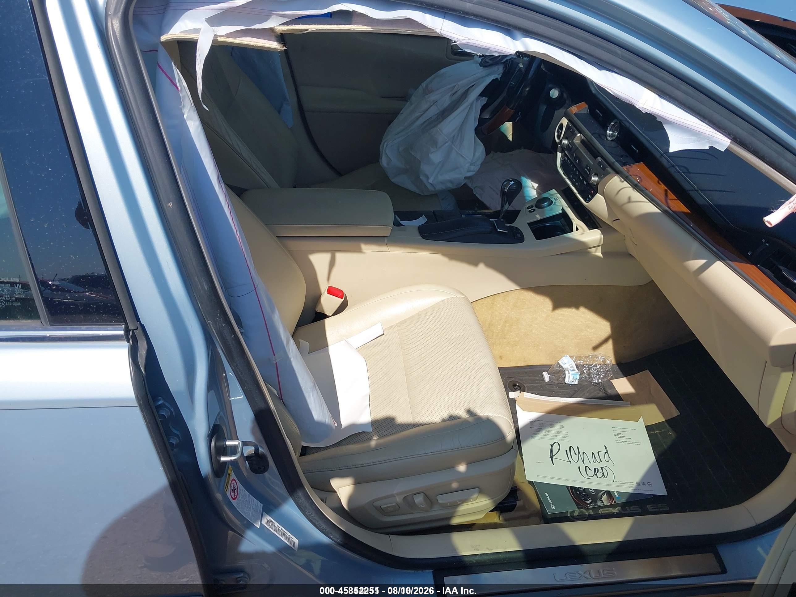 2013 Lexus Es 300h   Light Blue vin: JTHBW1GG5D2009673