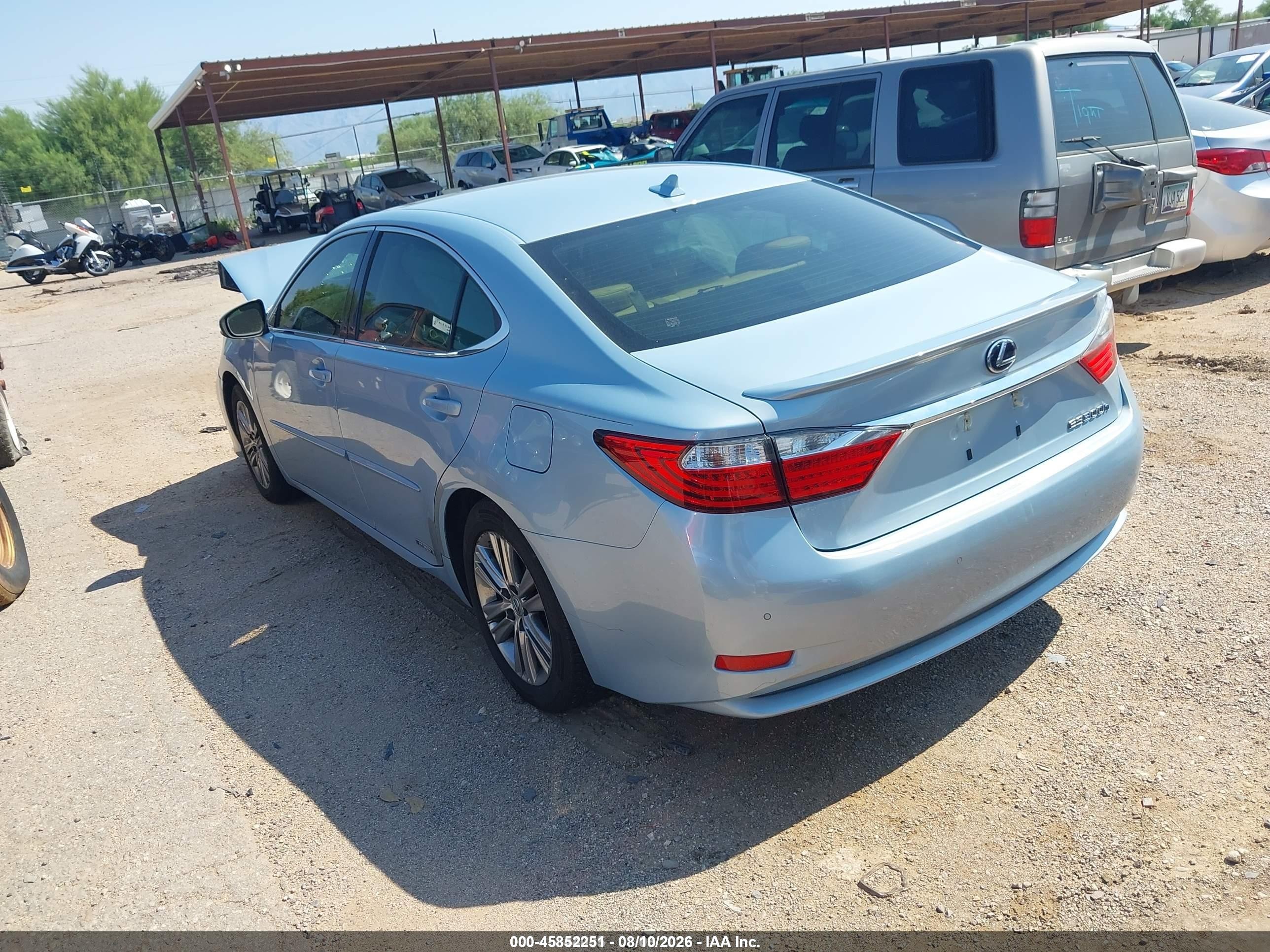 2013 Lexus Es 300h   Light Blue vin: JTHBW1GG5D2009673