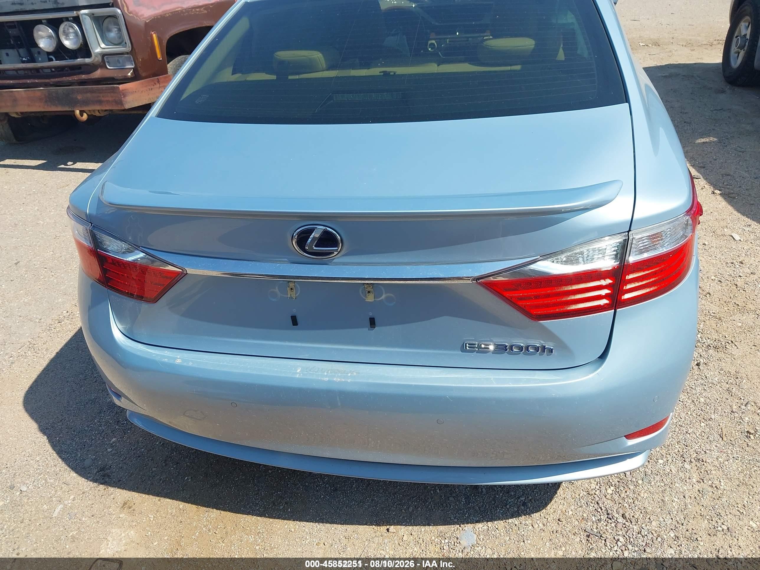 2013 Lexus Es 300h   Light Blue vin: JTHBW1GG5D2009673