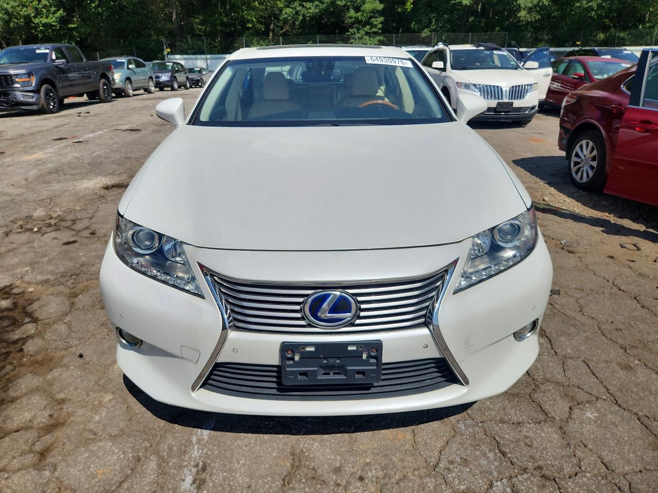 2013 Lexus Es 300h White vin: JTHBW1GG5D2010449