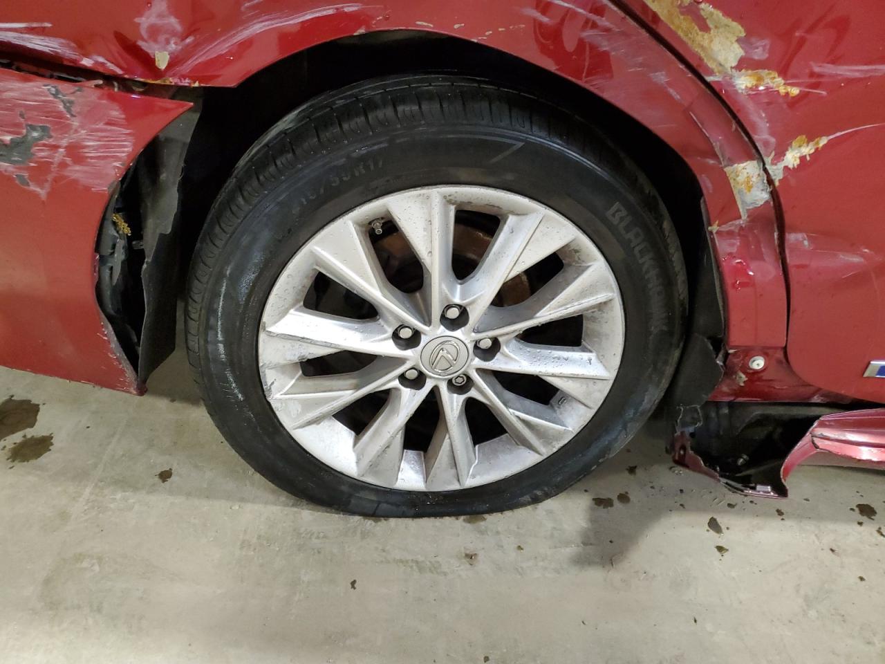 2013 Lexus Es 300h Red vin: JTHBW1GG5D2022729 Damage: Right Rear Wheel, Curb Rash, > 12 Inches