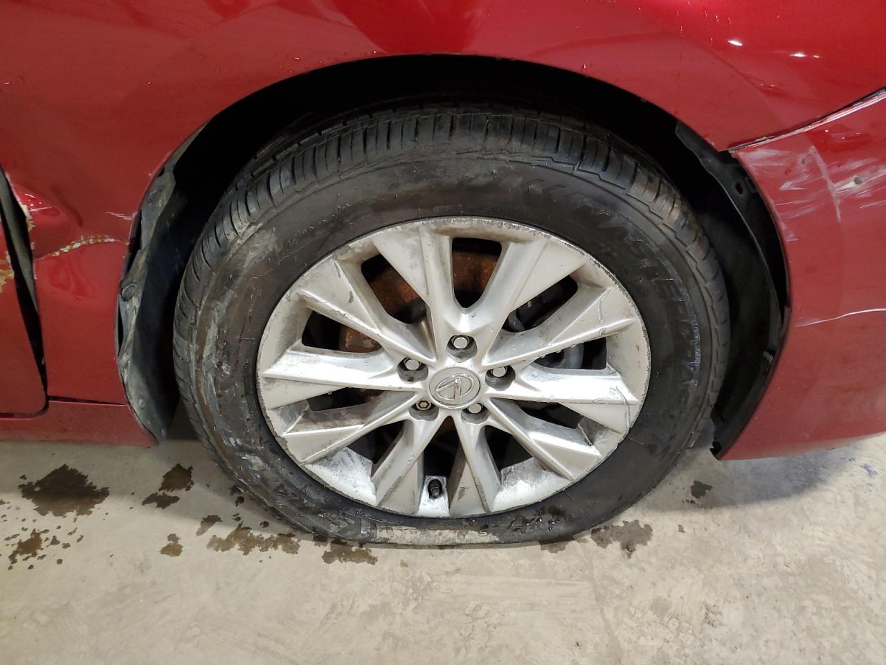 2013 Lexus Es 300h Red vin: JTHBW1GG5D2022729 Damage: Right Front Wheel, Curb Rash, > 12 Inches