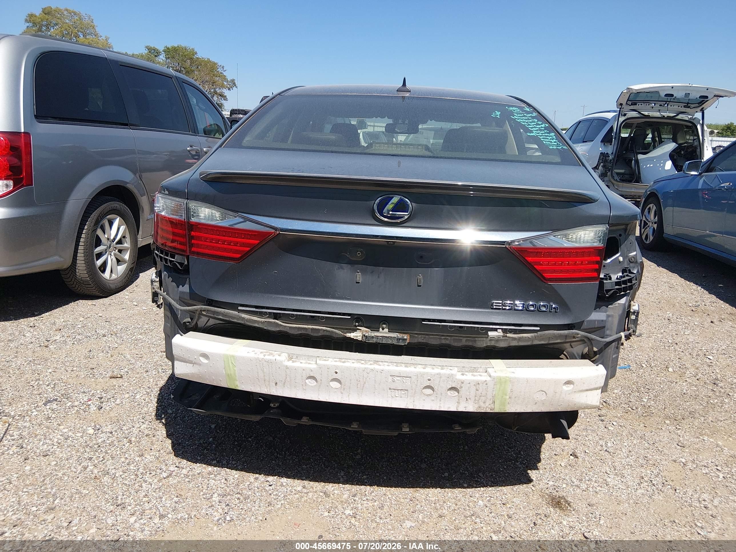 2014 Lexus Es 300h   Gray vin: JTHBW1GG5E2066814