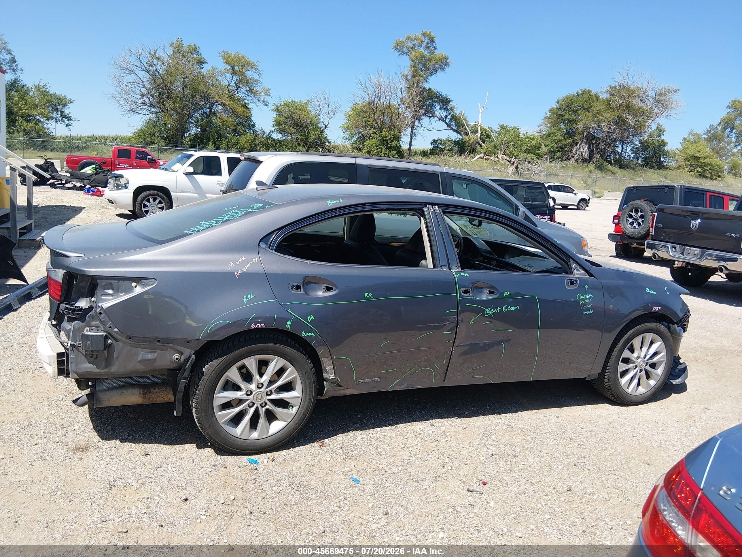 2014 Lexus Es 300h   Gray vin: JTHBW1GG5E2066814