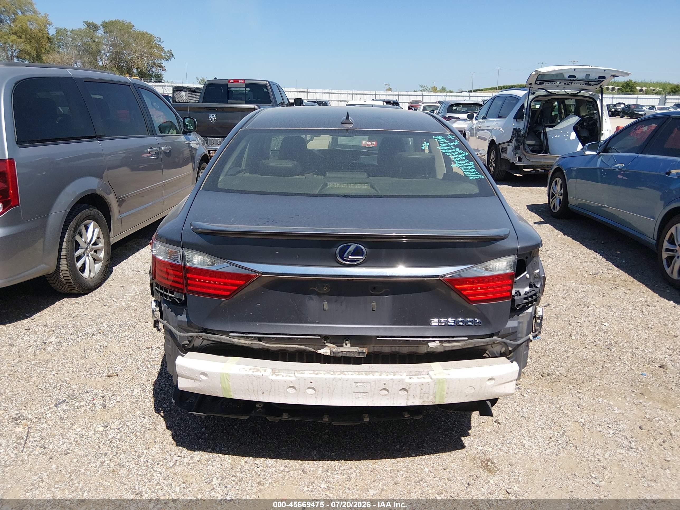 2014 Lexus Es 300h   Gray vin: JTHBW1GG5E2066814