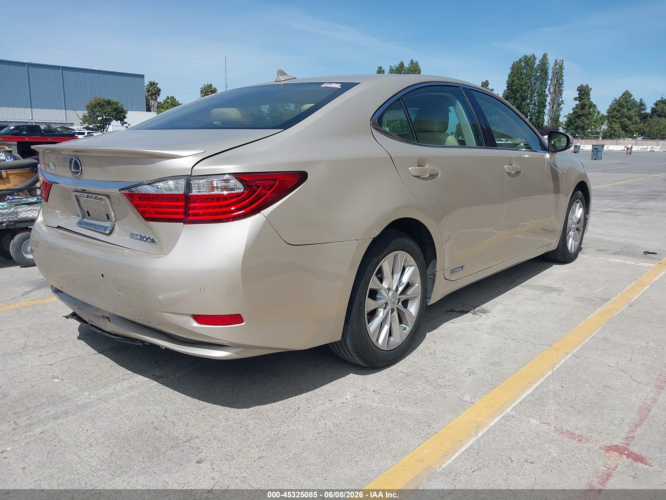 2013 Lexus Es 300h   Gold vin: JTHBW1GG6D2004112