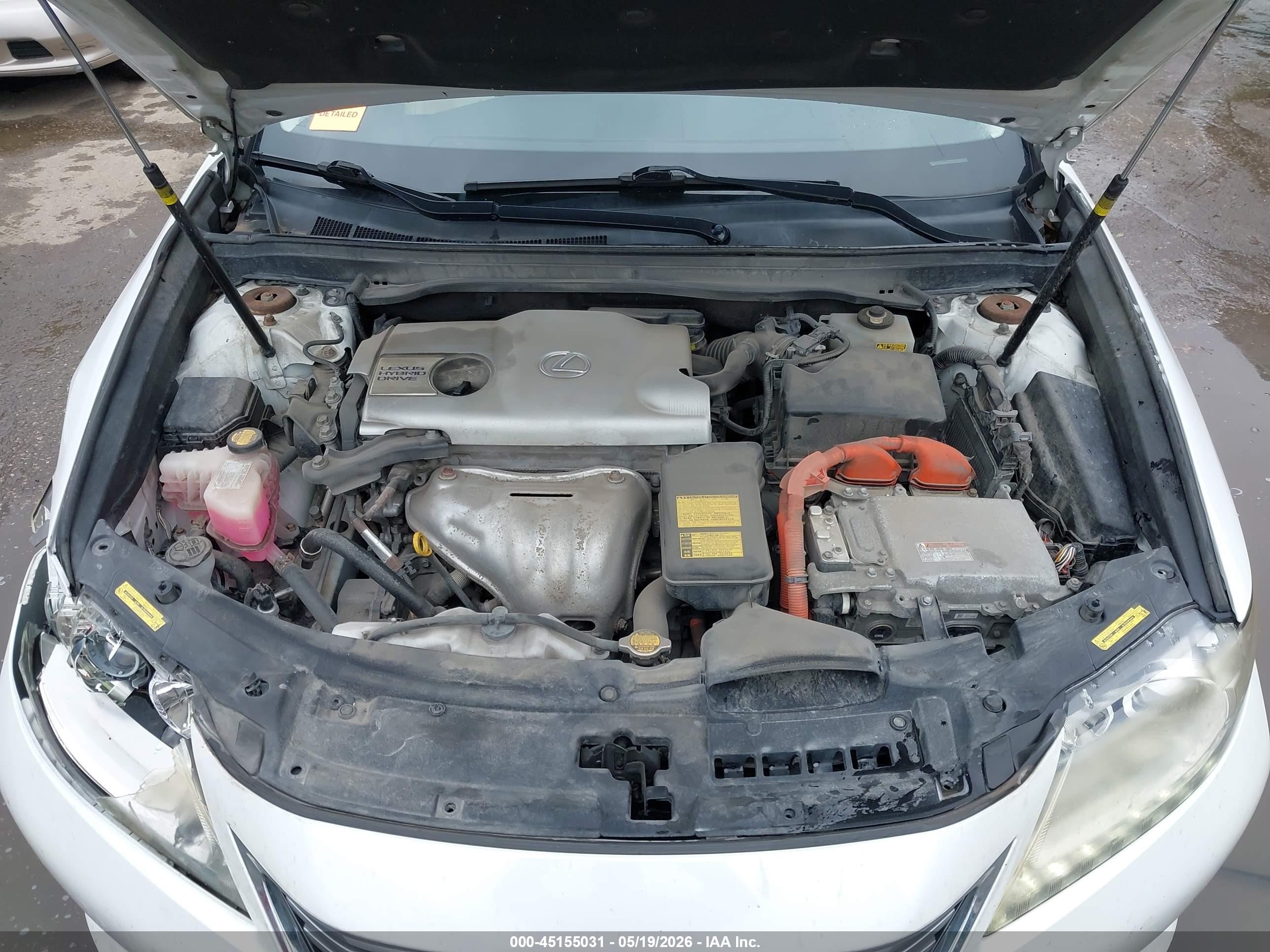 2013 Lexus Es 300h   White vin: JTHBW1GG6D2028667