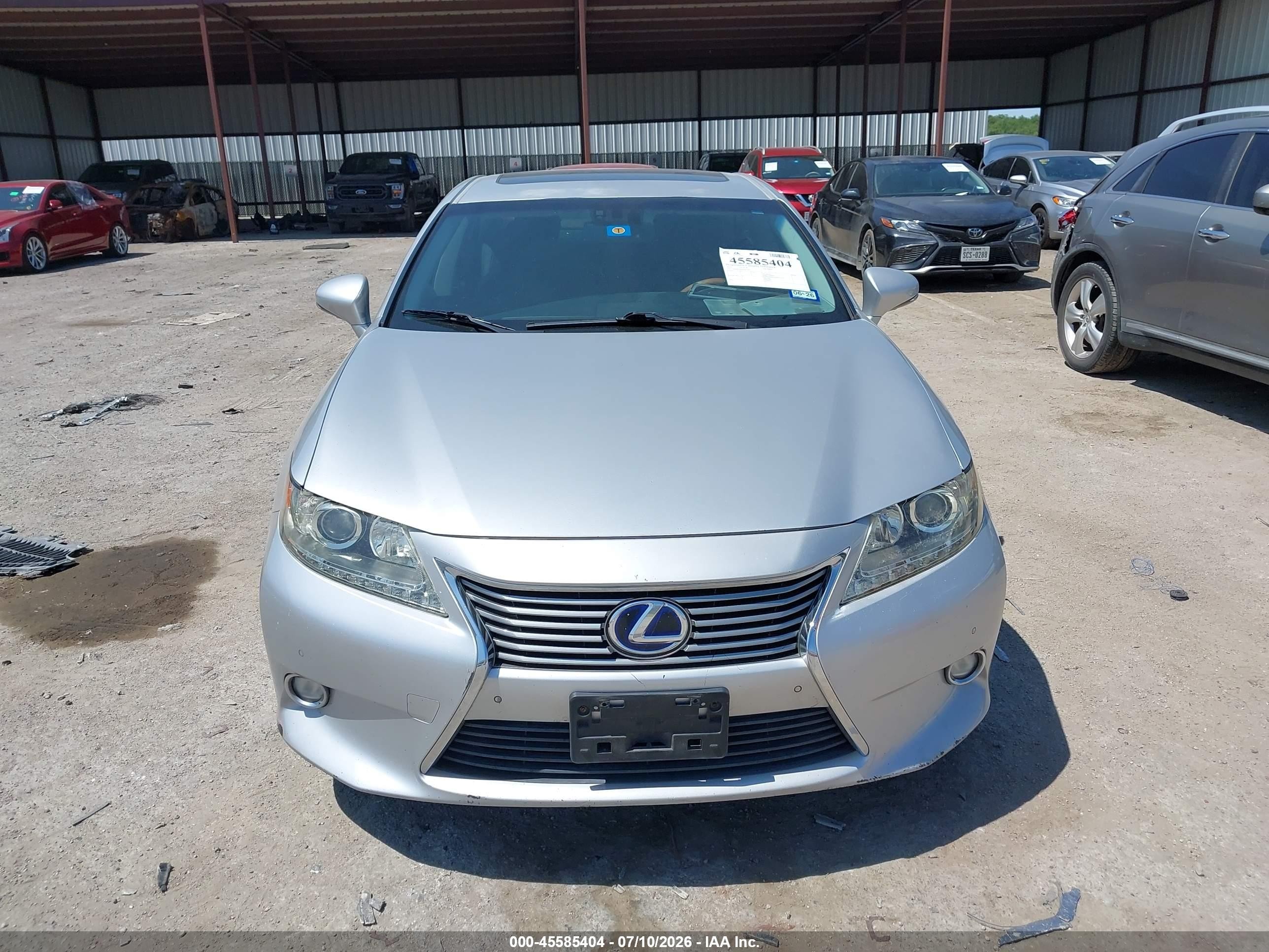 2014 Lexus Es 300h   Silver vin: JTHBW1GG6E2053702
