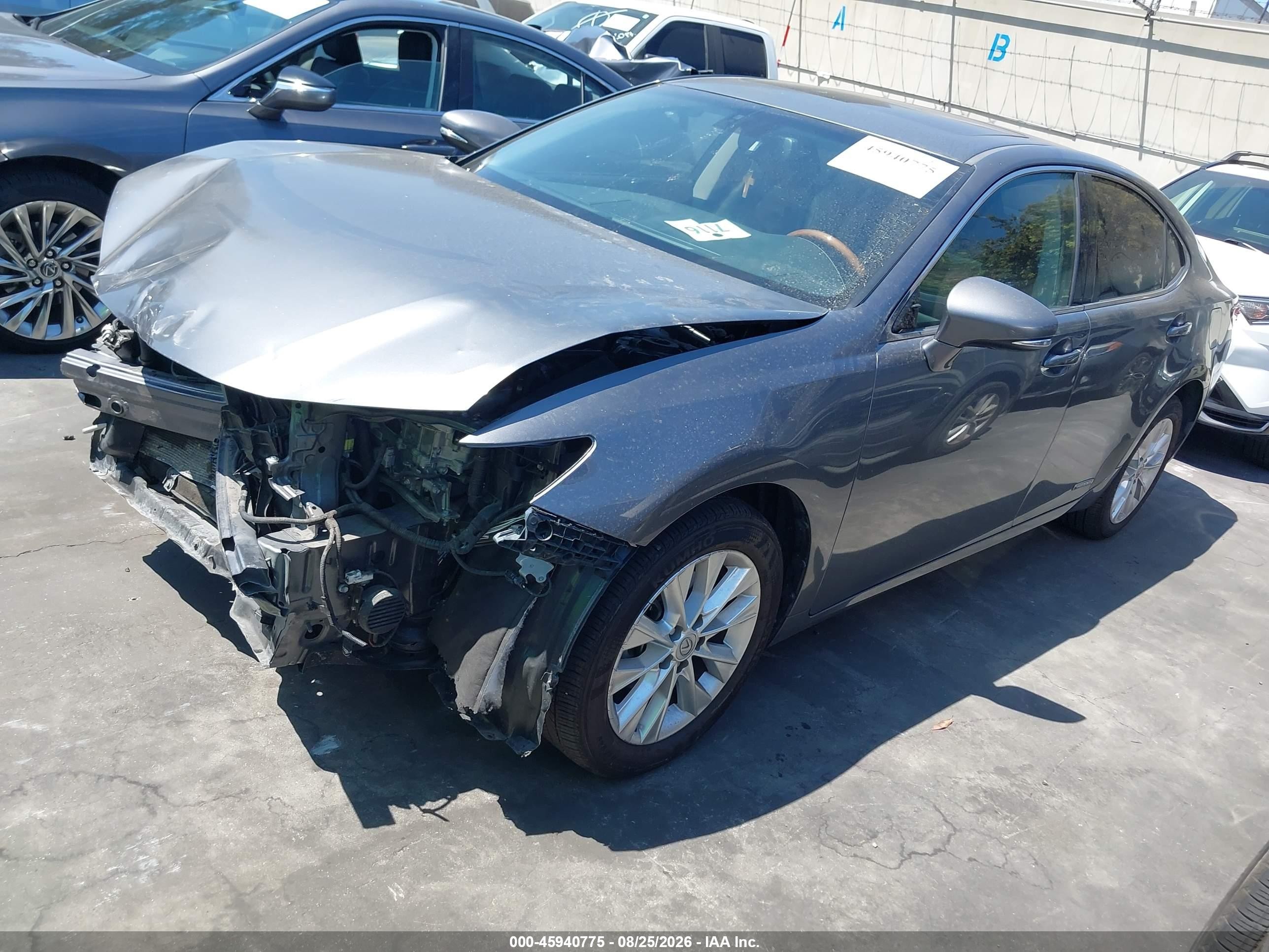 2013 Lexus Es 300h   Gray vin: JTHBW1GG7D2004667