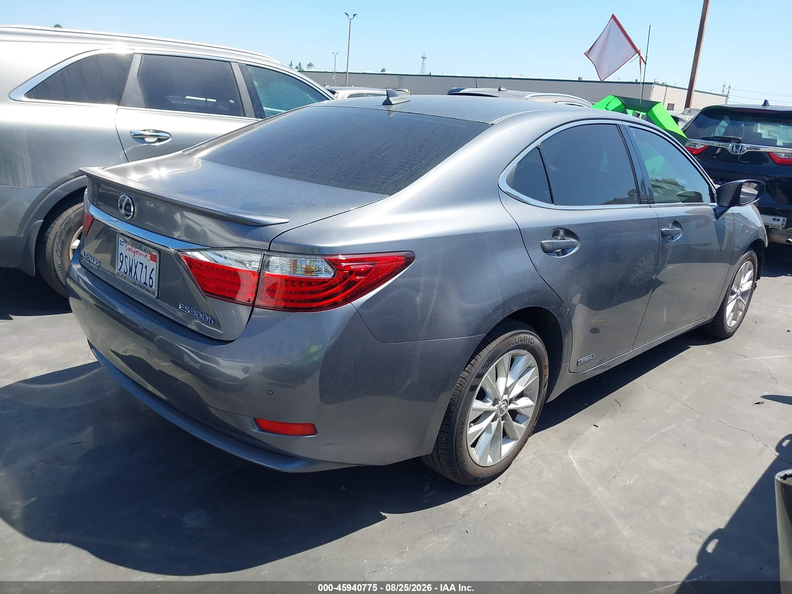 2013 Lexus Es 300h   Gray vin: JTHBW1GG7D2004667