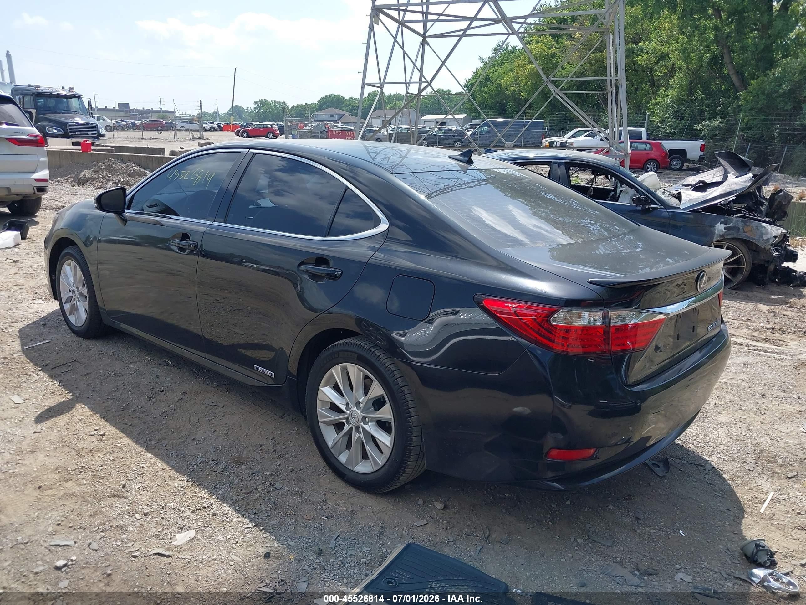 2013 Lexus Es 300h   Black vin: JTHBW1GG7D2006595