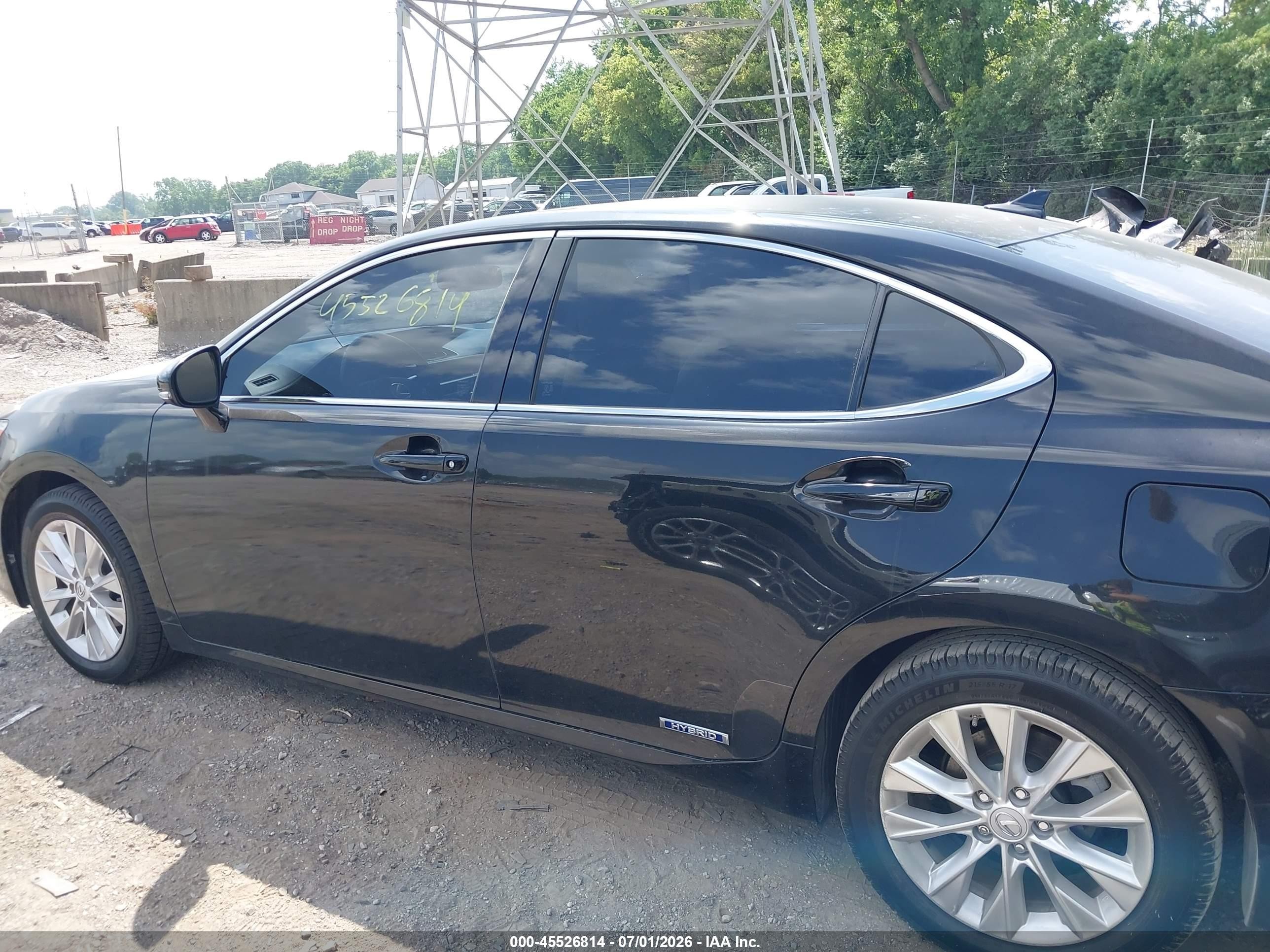 2013 Lexus Es 300h   Black vin: JTHBW1GG7D2006595