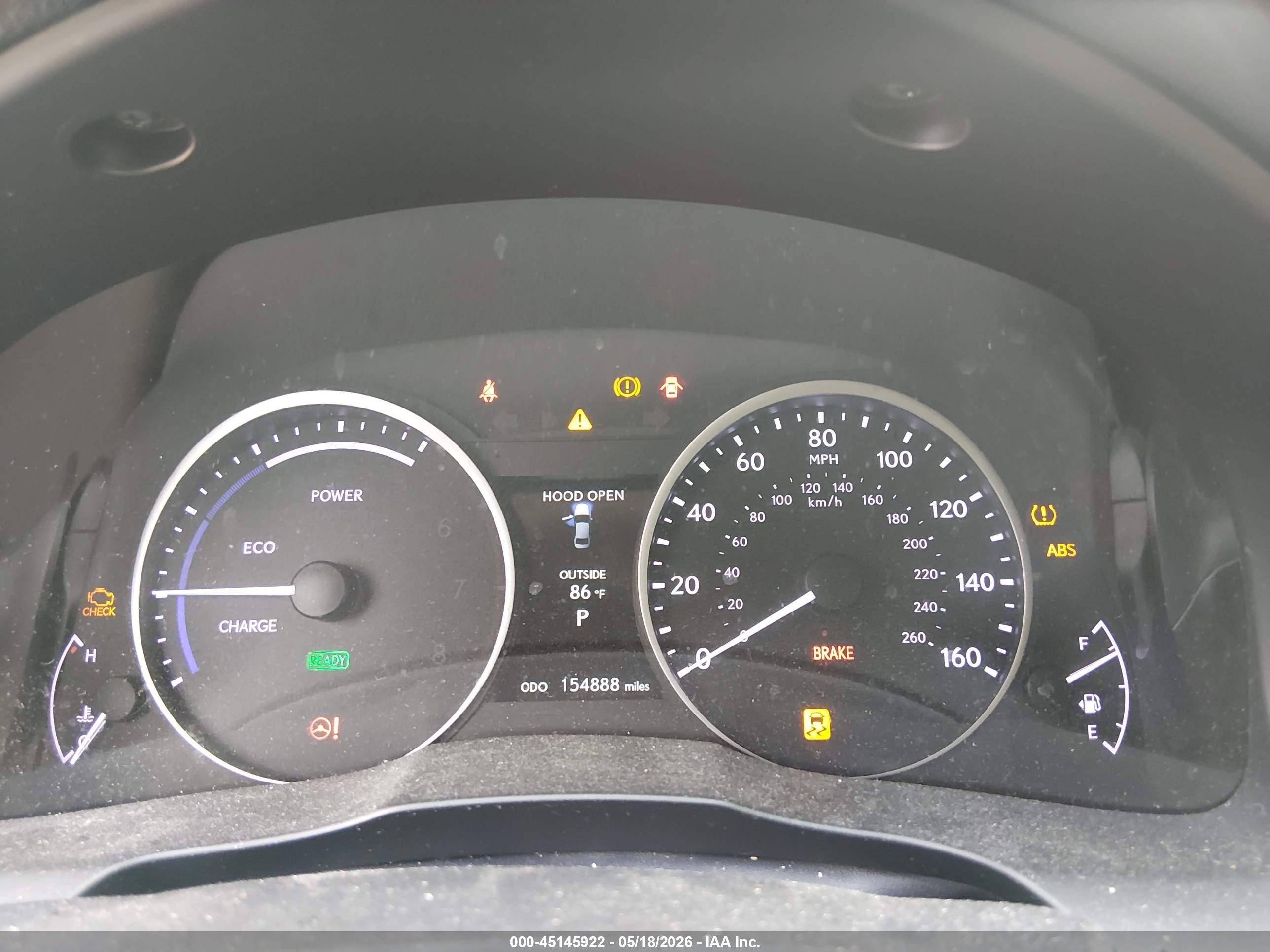 2013 Lexus Es 300h Gray vin: JTHBW1GG7D2007052