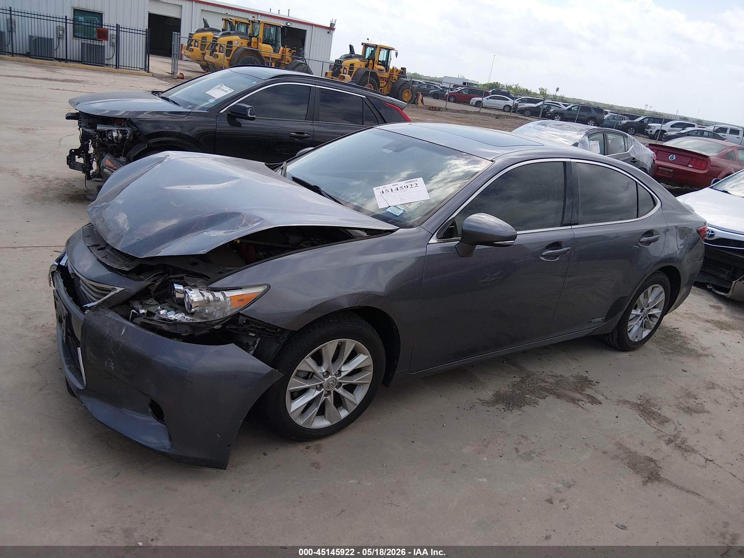 2013 Lexus Es 300h Gray vin: JTHBW1GG7D2007052