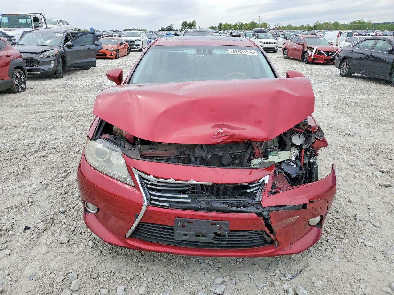 2013 Lexus Es 300h Base Red vin: JTHBW1GG7D2024465