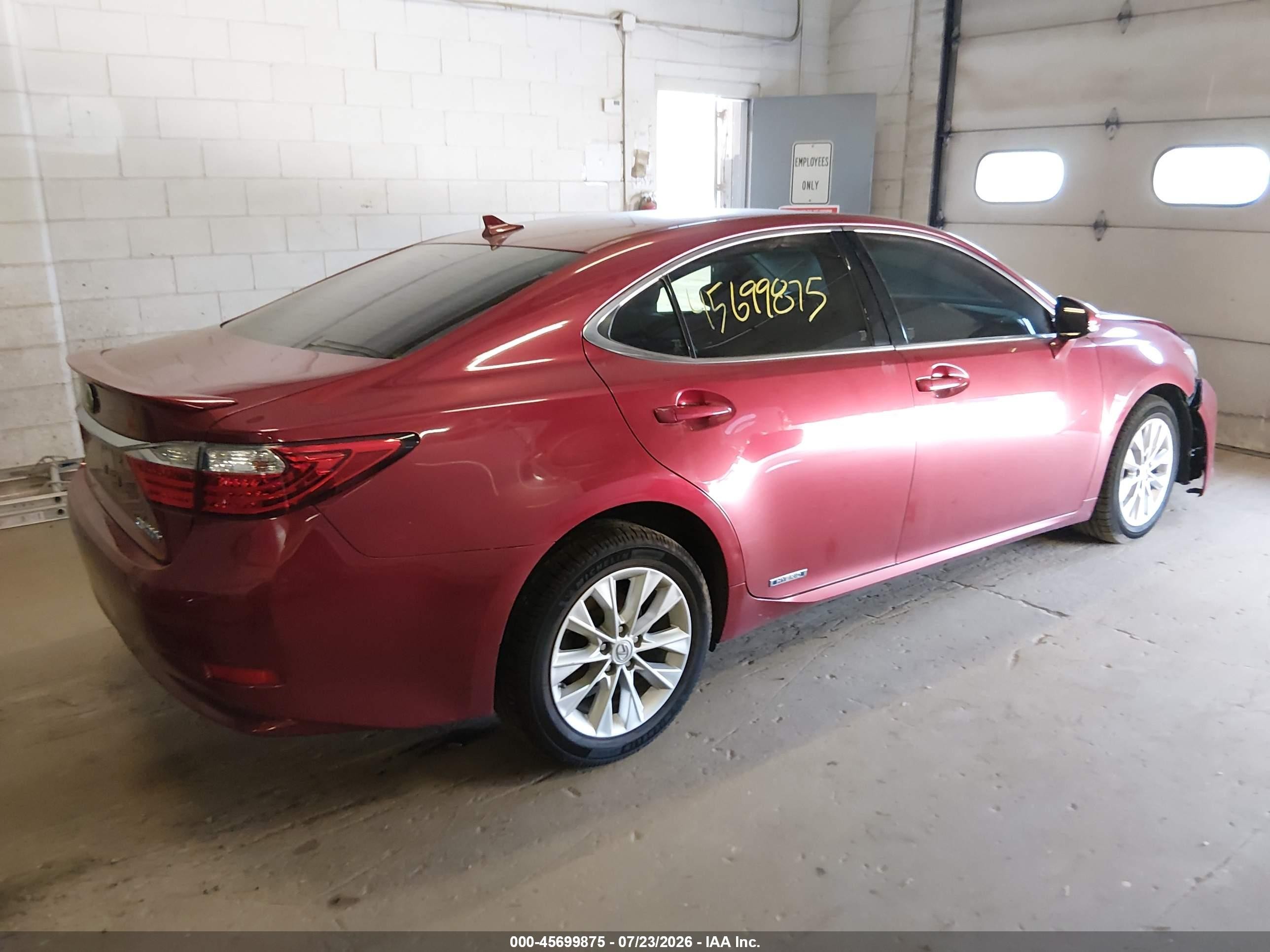 2013 Lexus Es 300h Red vin: JTHBW1GG8D2010641