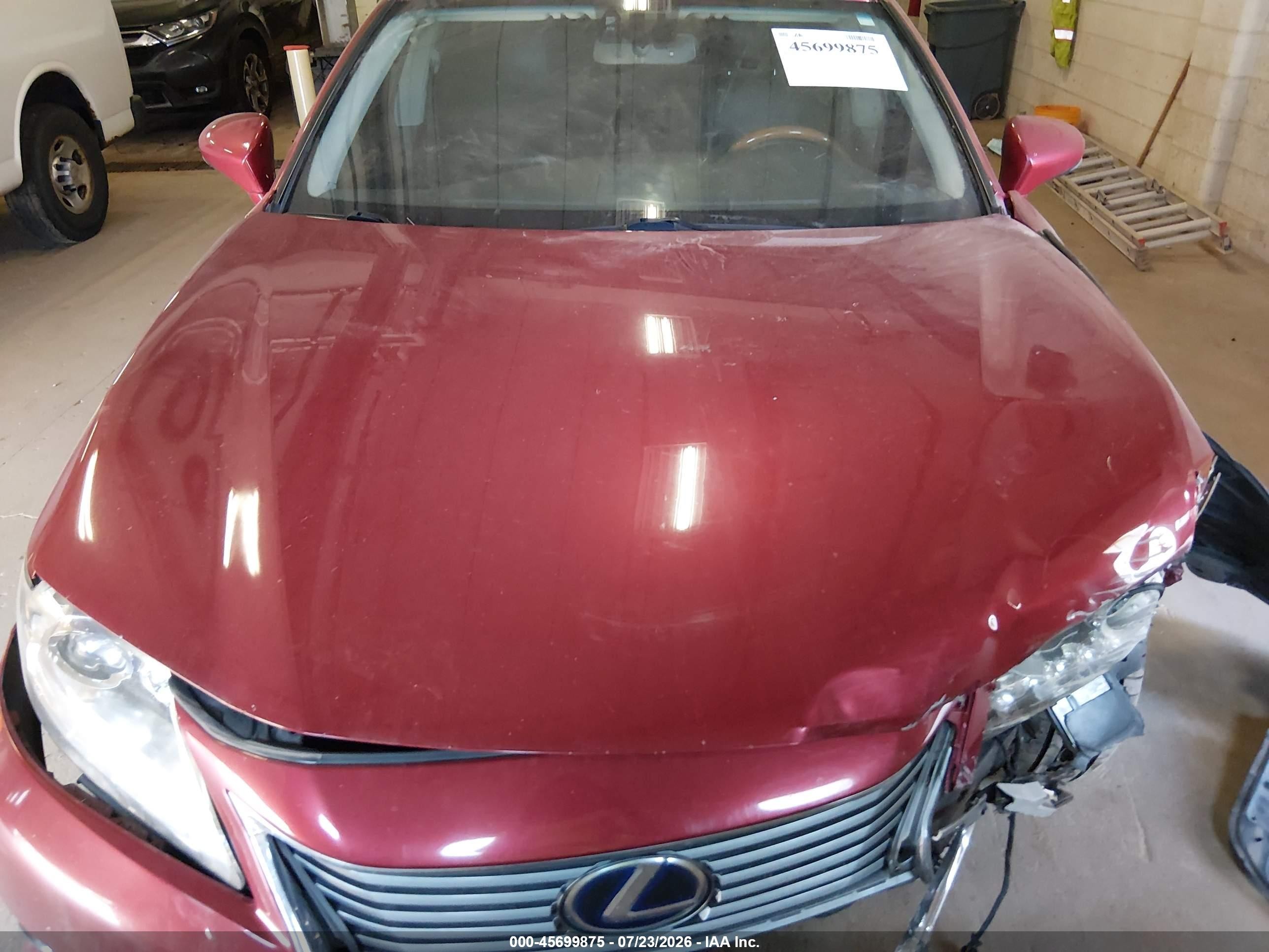 2013 Lexus Es 300h Red vin: JTHBW1GG8D2010641