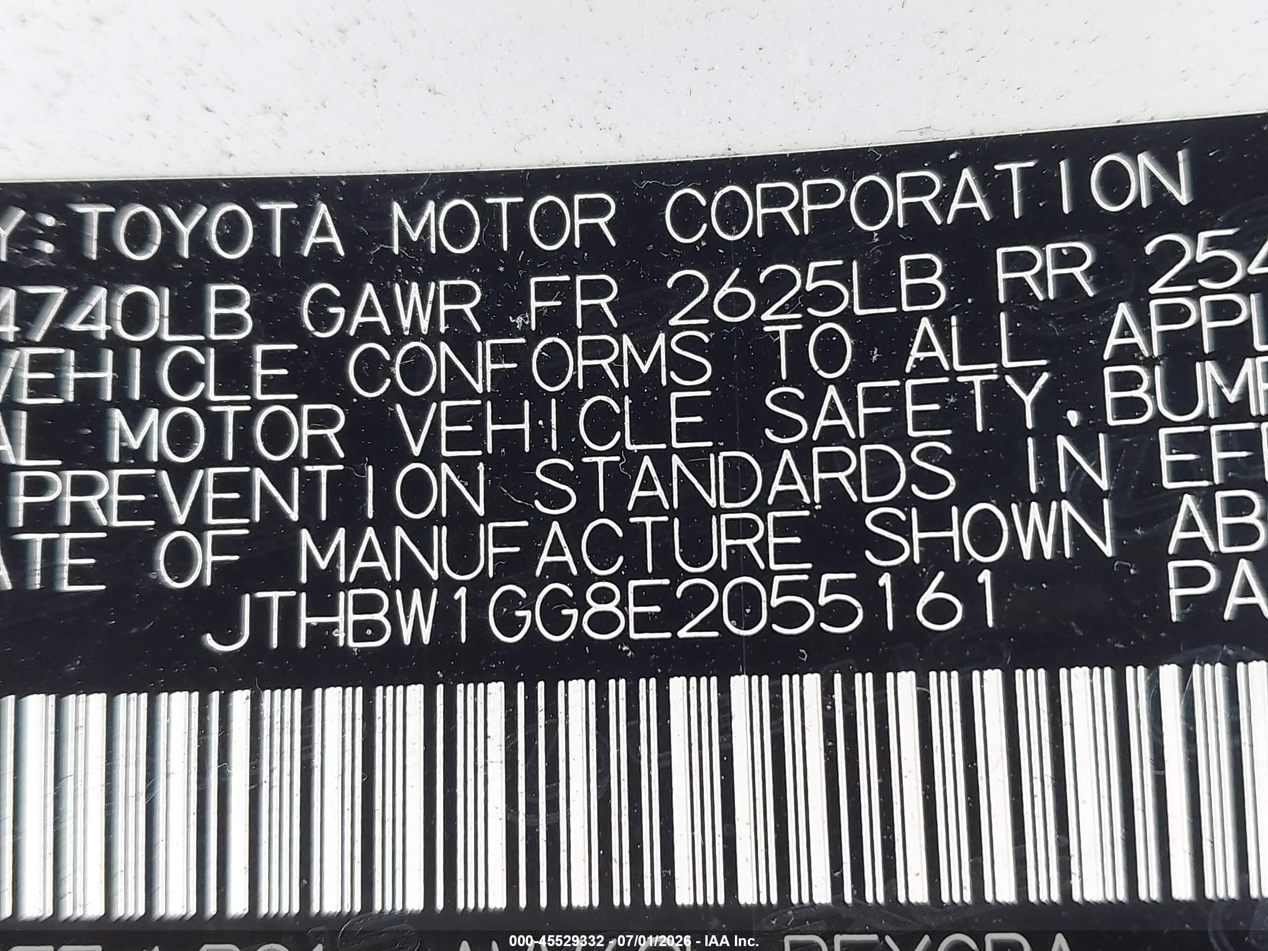 2014 Lexus Es 300h White vin: JTHBW1GG8E2055161
