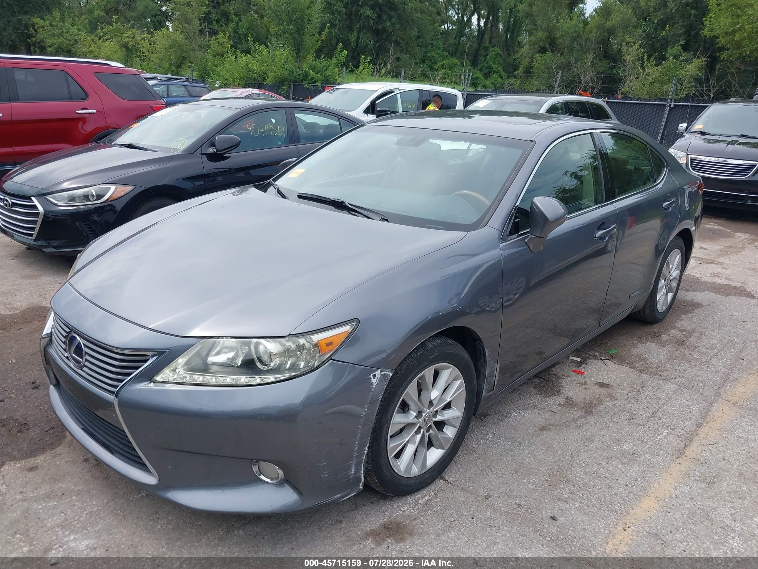 2013 Lexus Es 300h Gray vin: JTHBW1GG9D2005013