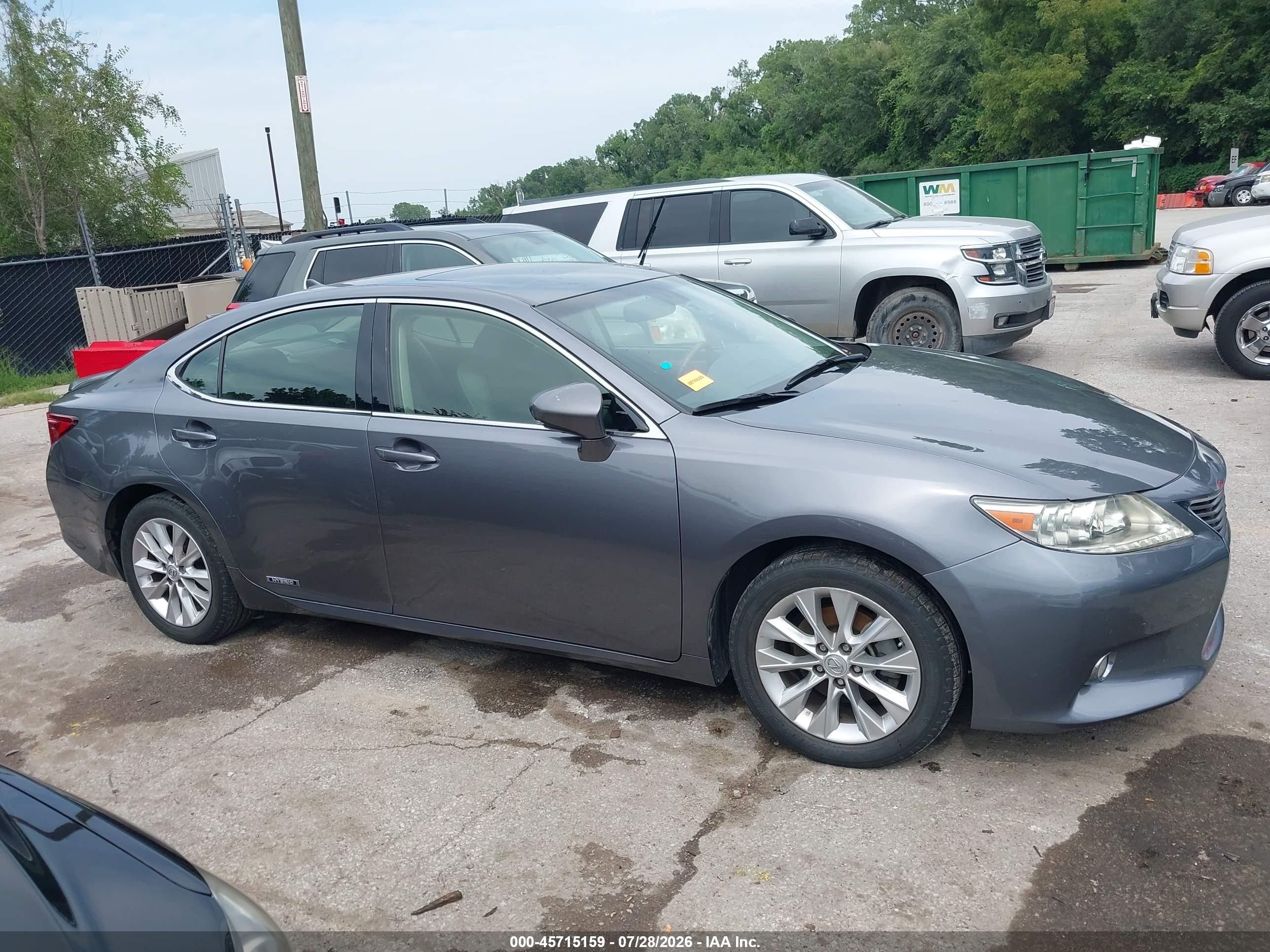 2013 Lexus Es 300h Gray vin: JTHBW1GG9D2005013