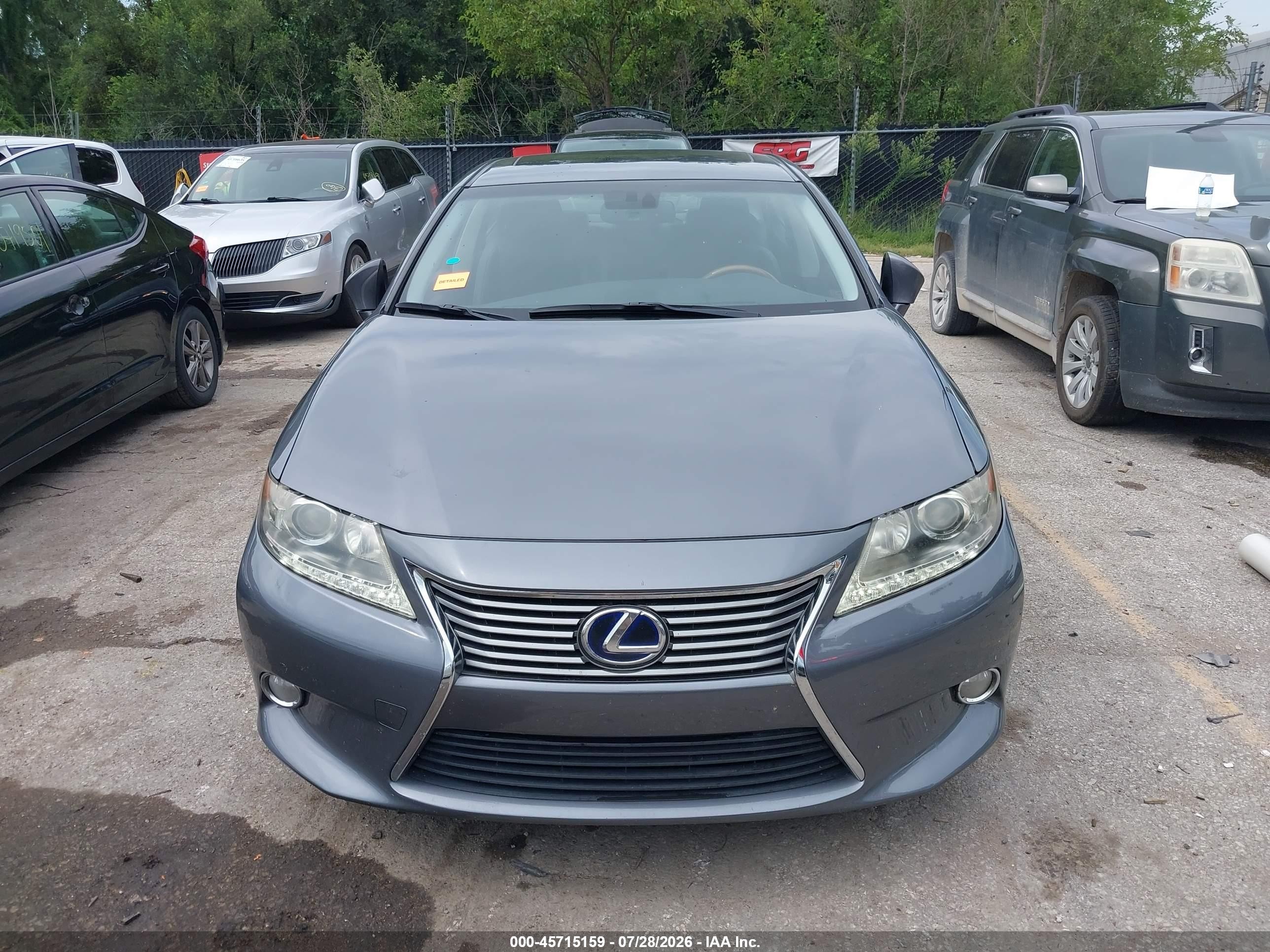 2013 Lexus Es 300h Gray vin: JTHBW1GG9D2005013