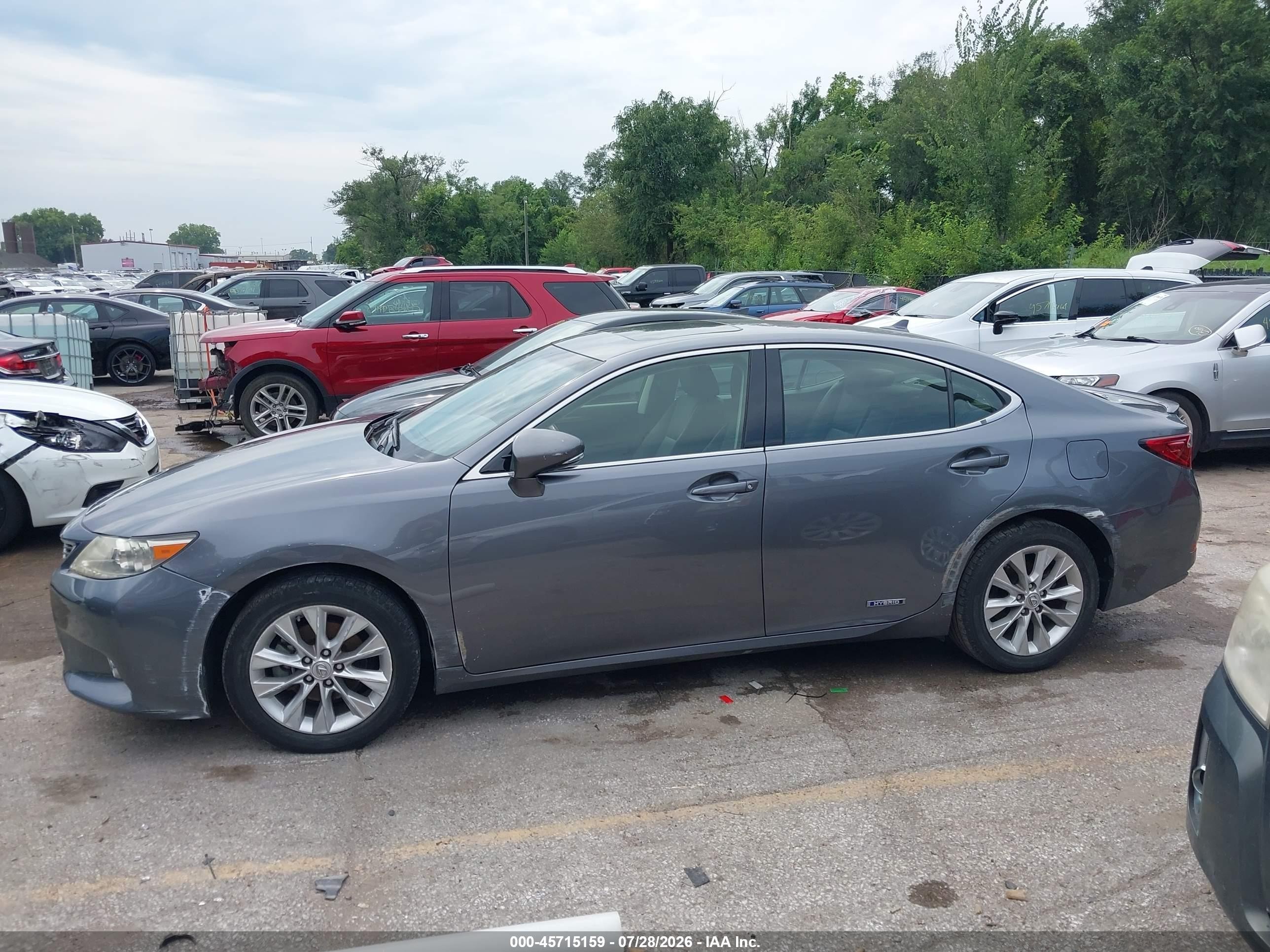 2013 Lexus Es 300h Gray vin: JTHBW1GG9D2005013