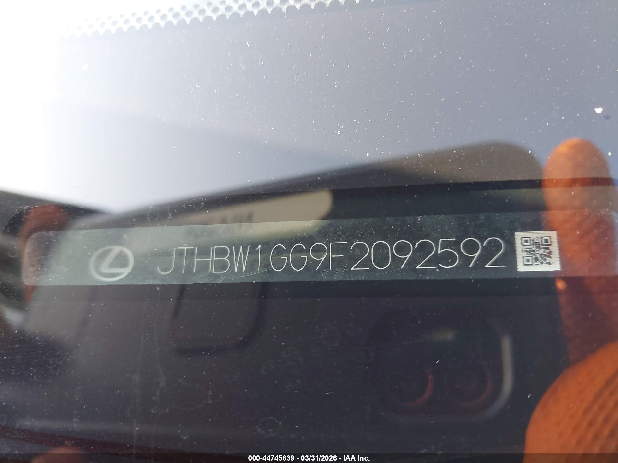 2015 Lexus Es 300h   Blue vin: JTHBW1GG9F2092592