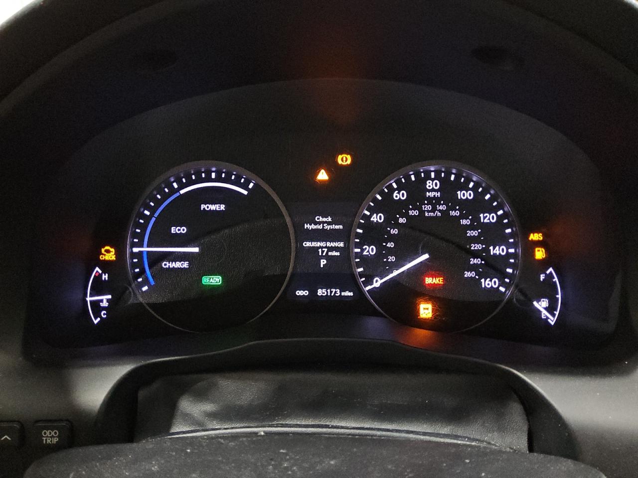 2013 Lexus Es 300h Blue vin: JTHBW1GGXD2004601 Damage: Warning Light - Engine, On, Unacceptable
