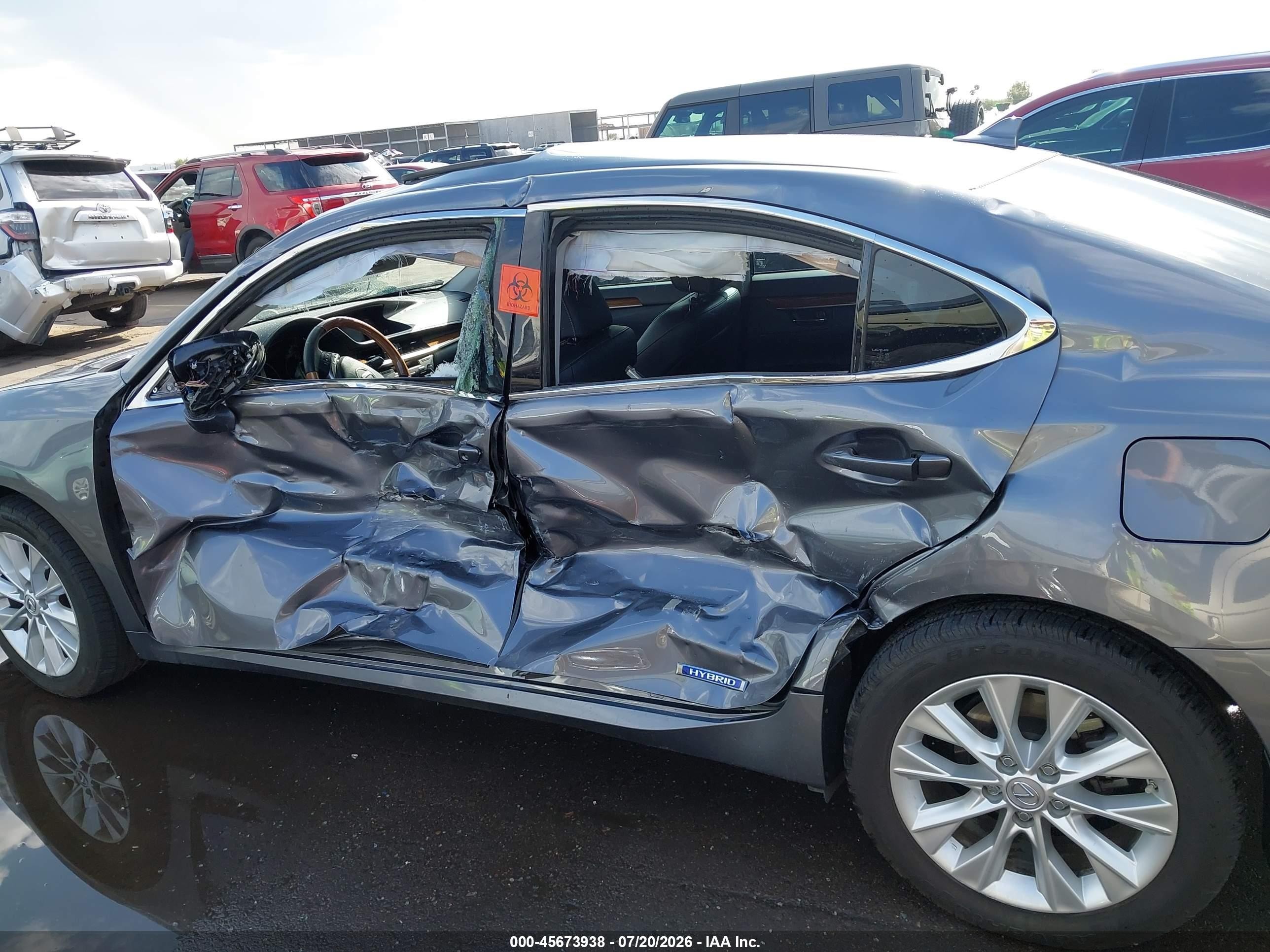 2014 Lexus Es 300h   Серый vin: JTHBW1GGXE2060295