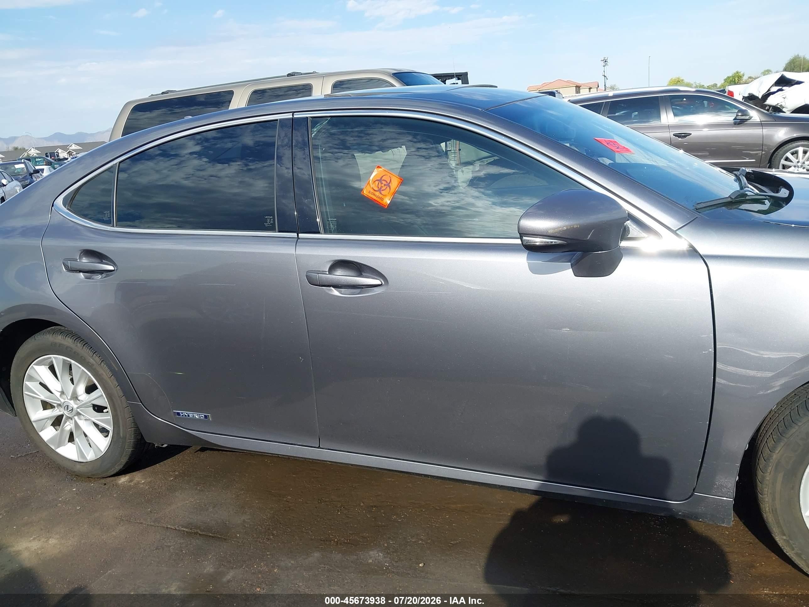 2014 Lexus Es 300h   Серый vin: JTHBW1GGXE2060295