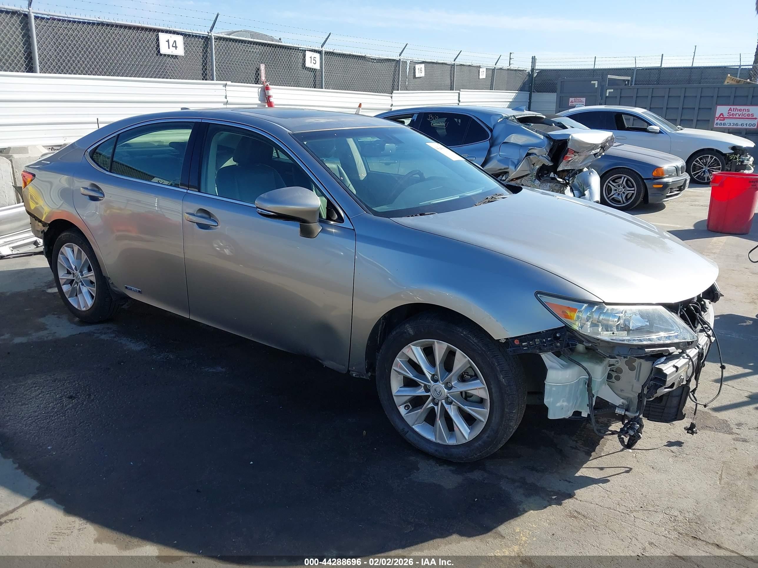 2015 Lexus Es 300h   Gray vin: JTHBW1GGXF2079348