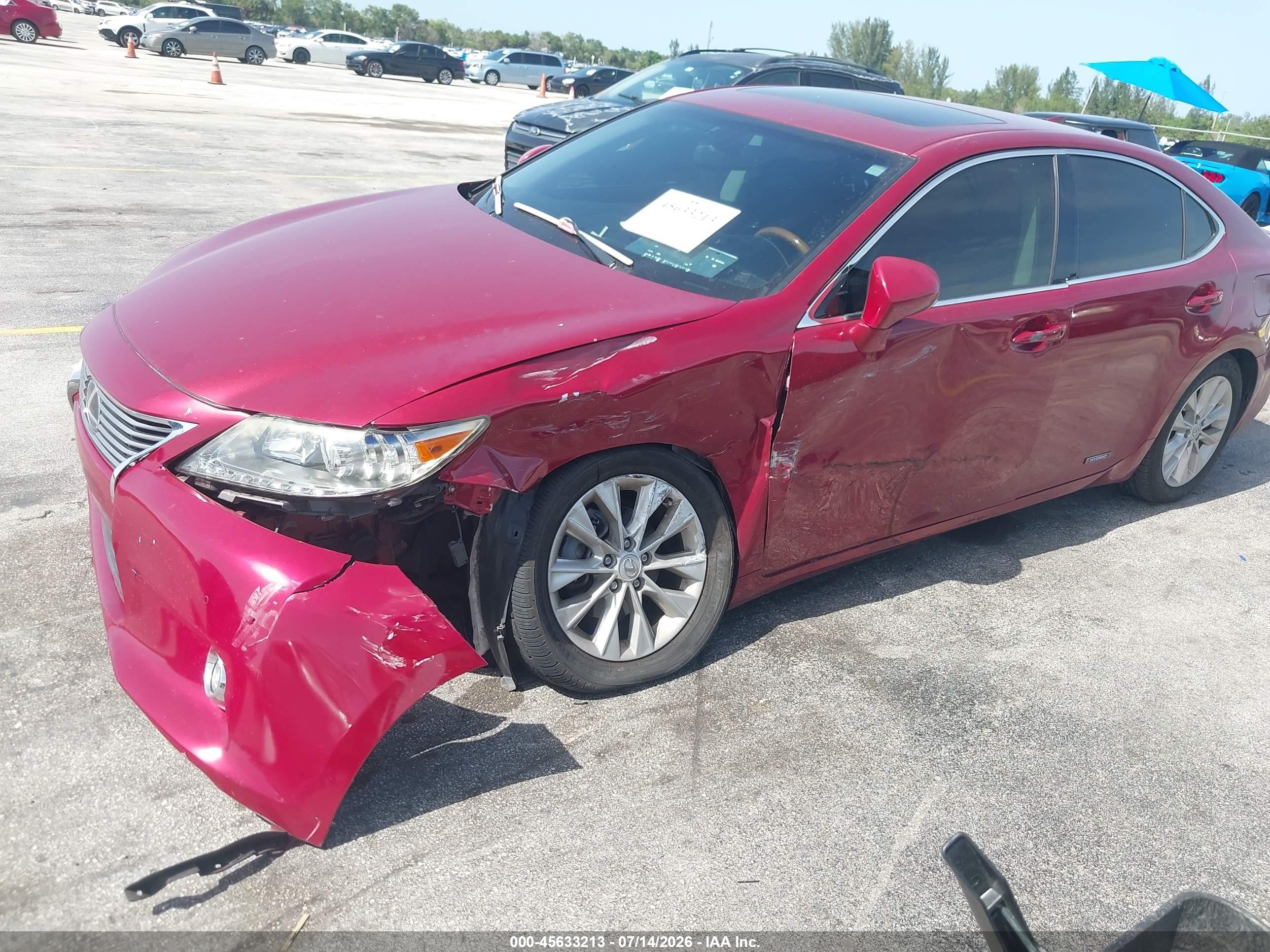 2015 Lexus Es 300h   Red vin: JTHBW1GGXF2086610