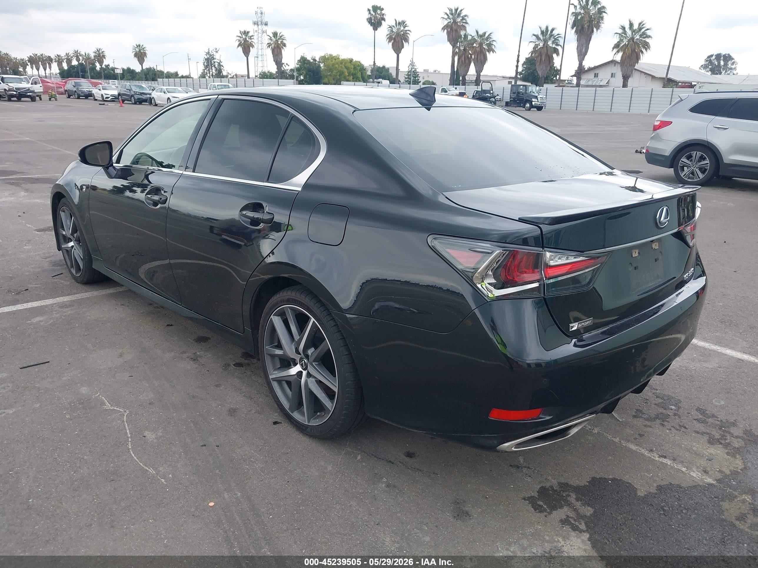 2019 Lexus Gs 350 F Sport Black vin: JTHBZ1BL2KA018216