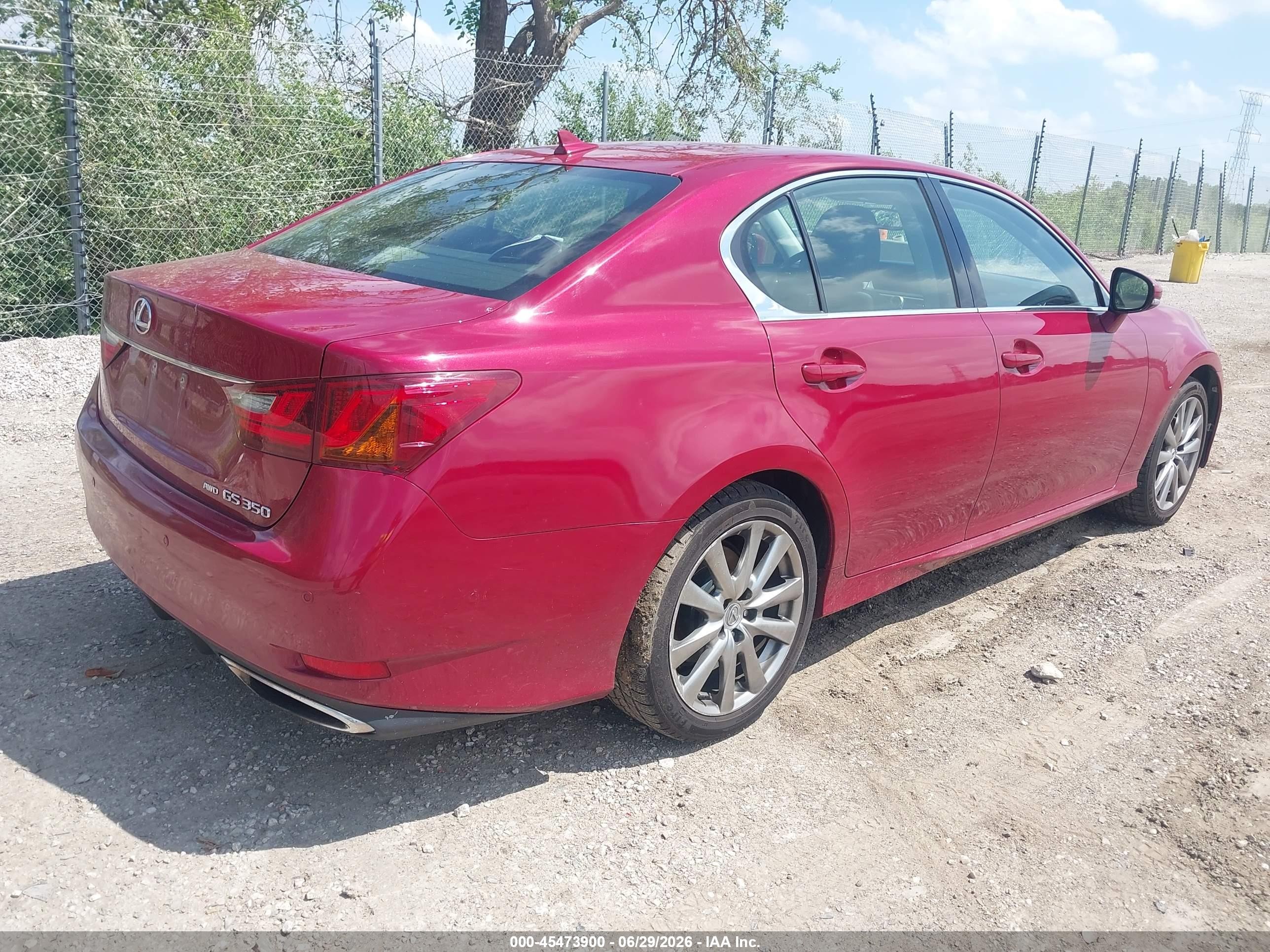 2013 Lexus Gs 350   Red vin: JTHCE1BL0D5006139