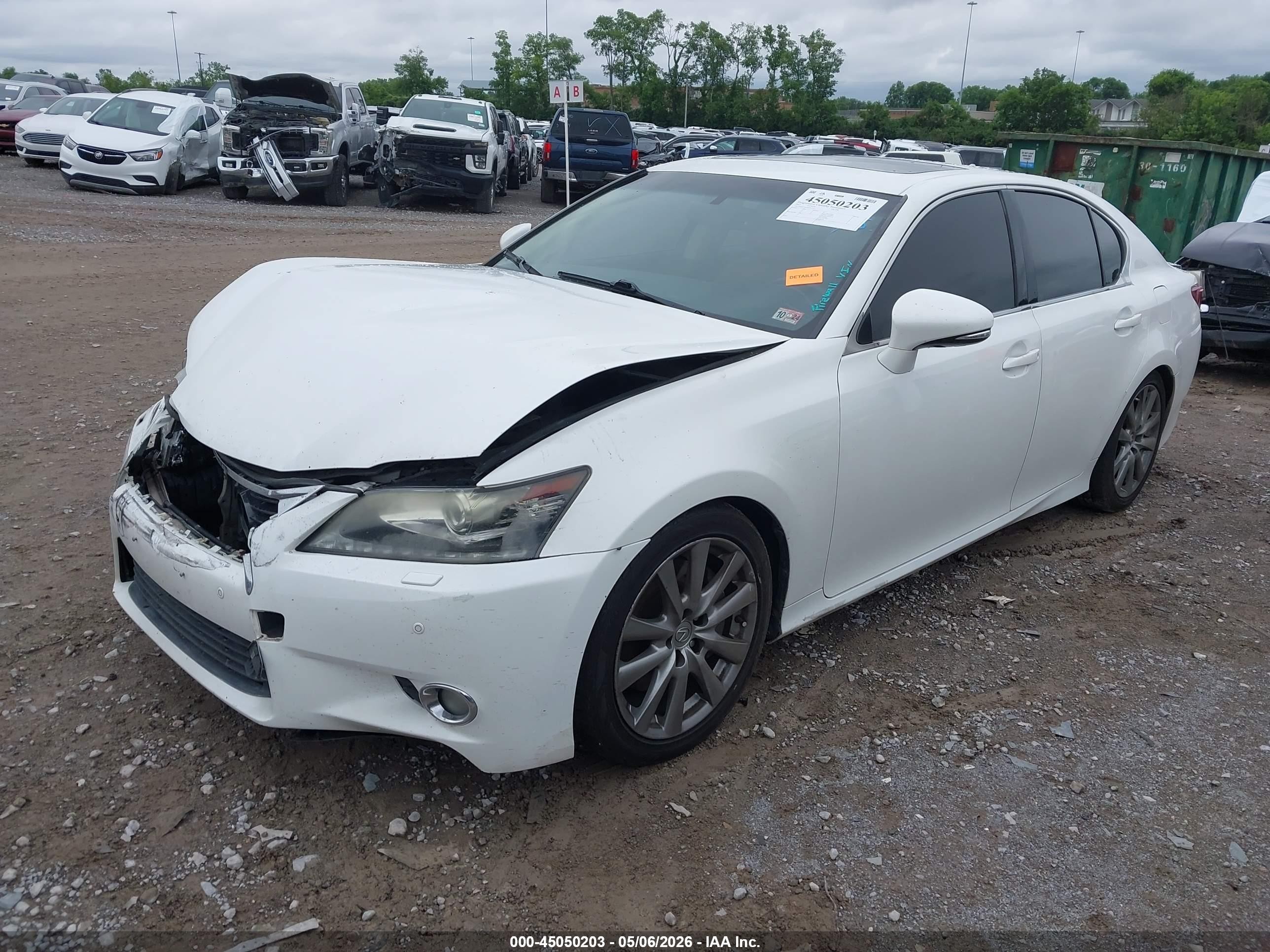 2013 Lexus Gs 350   White vin: JTHCE1BL0D5017173
