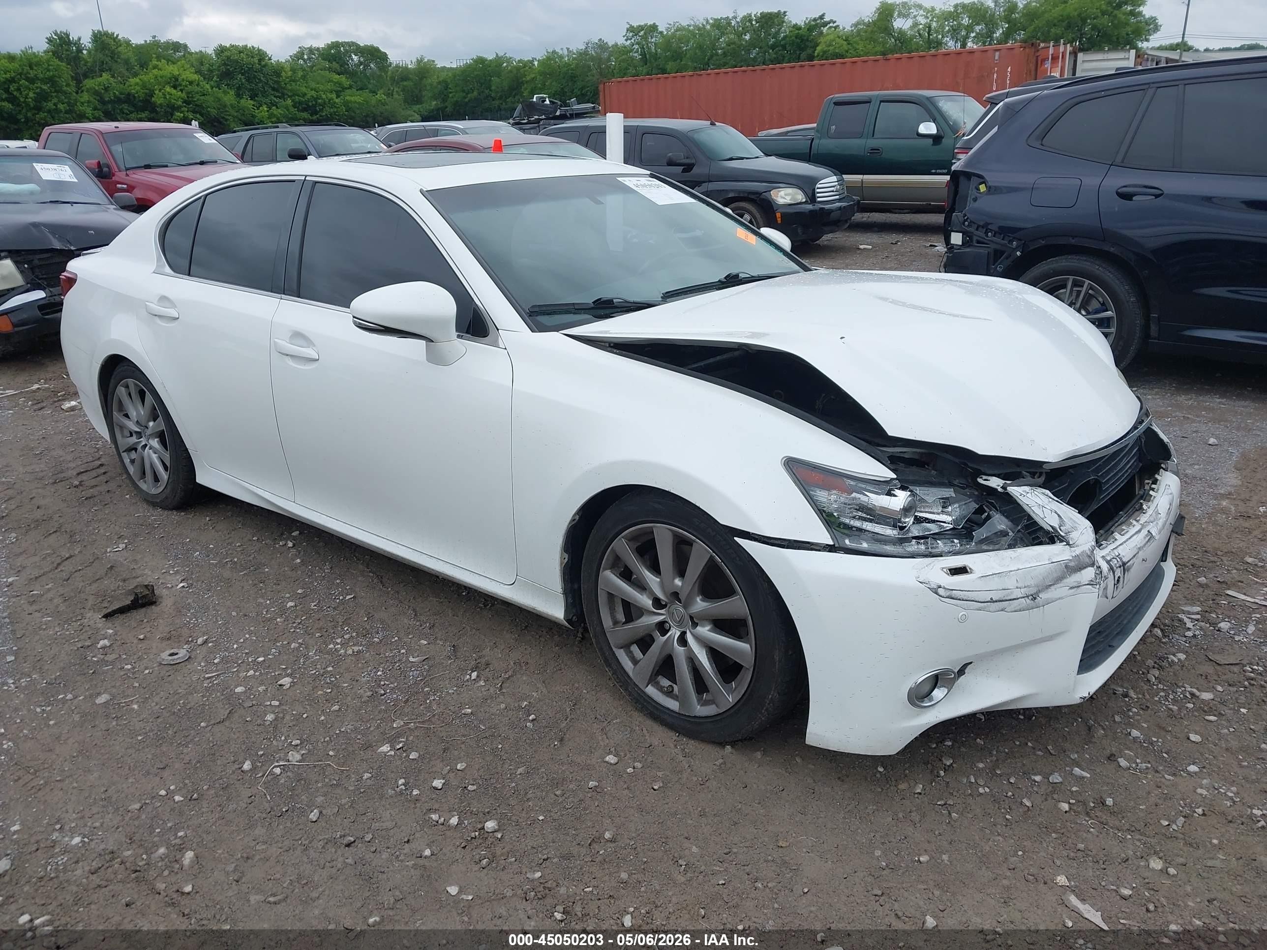 2013 Lexus Gs 350   White vin: JTHCE1BL0D5017173
