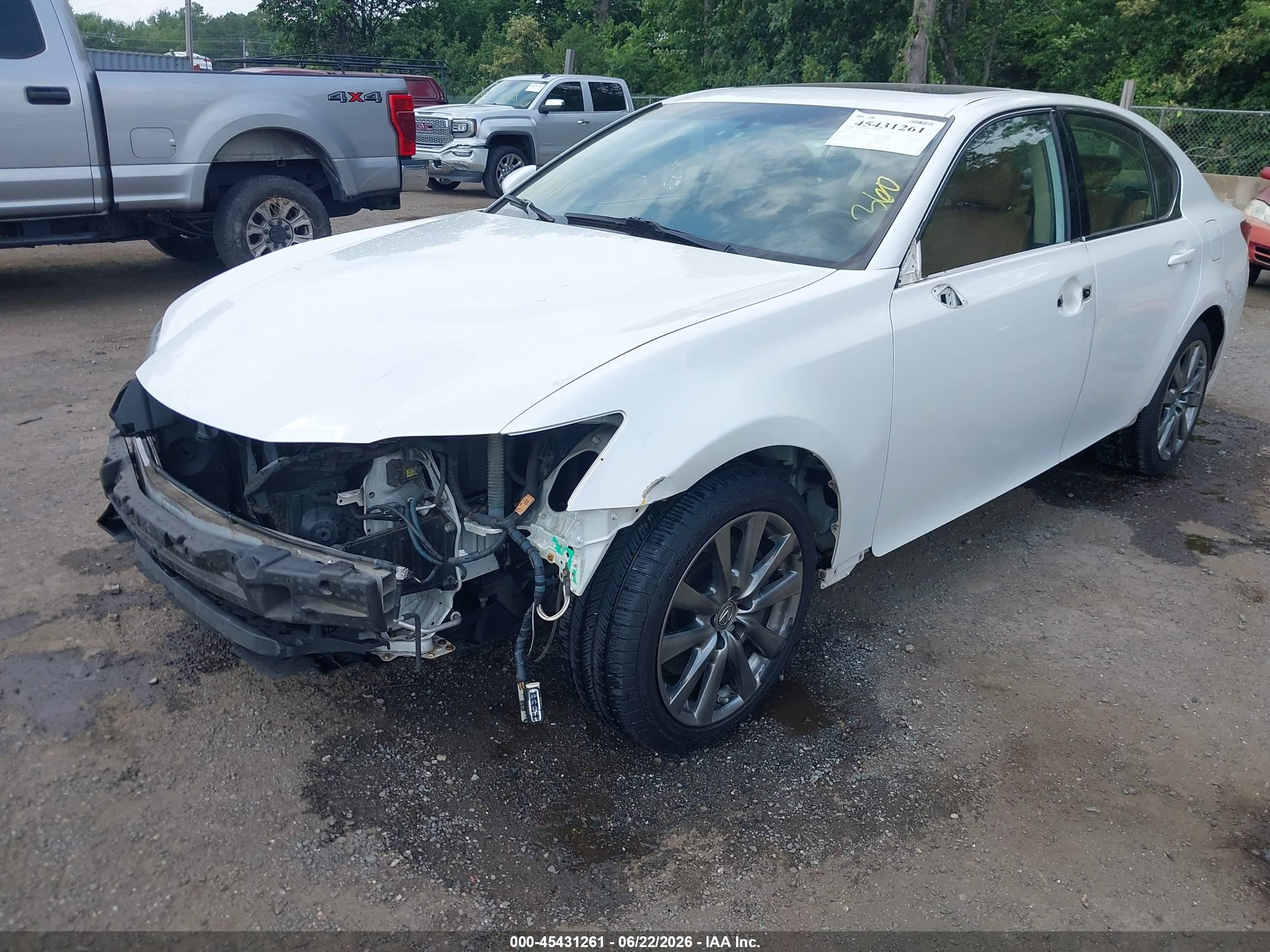 2014 Lexus Gs 350   White vin: JTHCE1BL0E5027266
