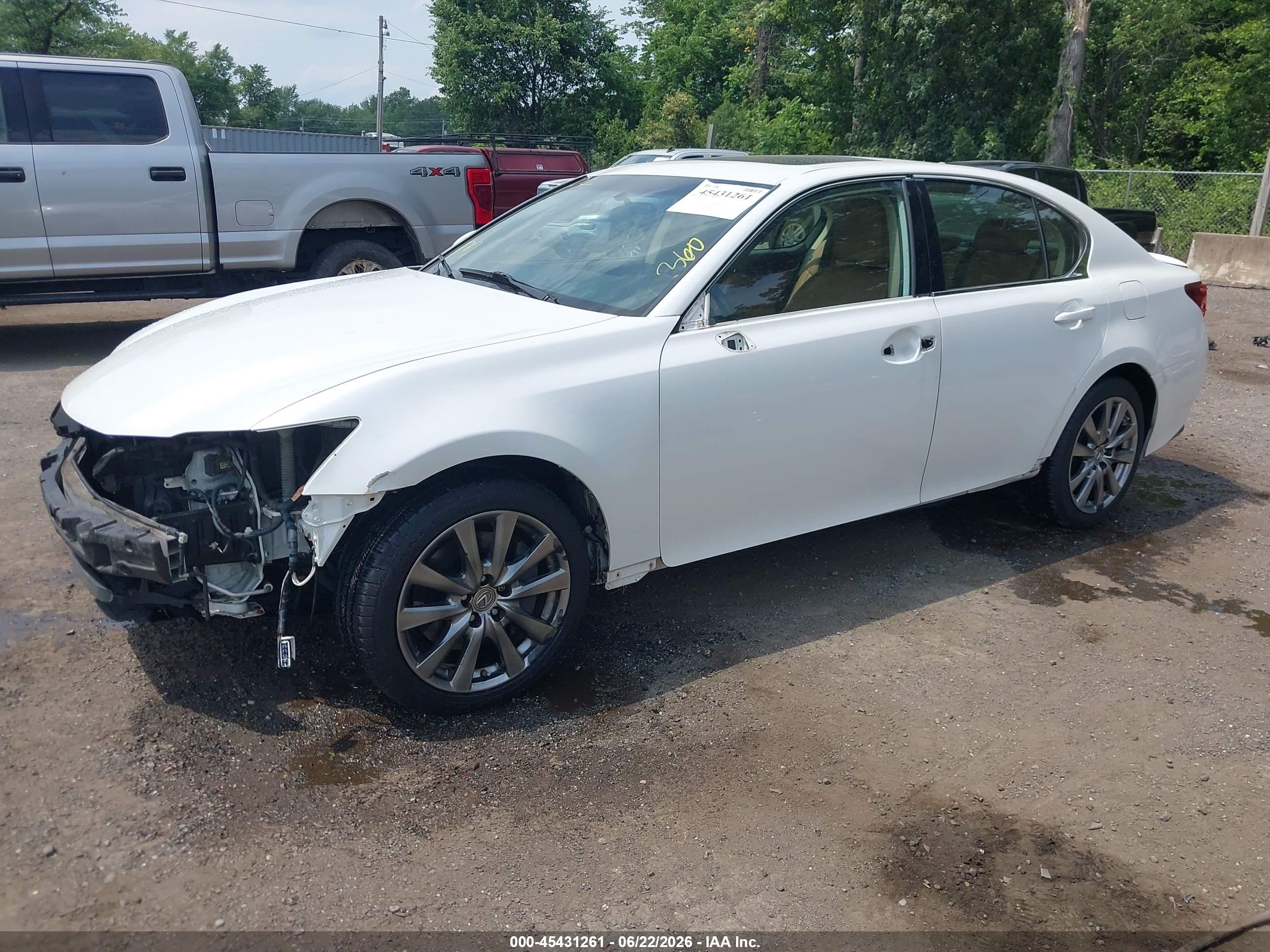 2014 Lexus Gs 350   White vin: JTHCE1BL0E5027266