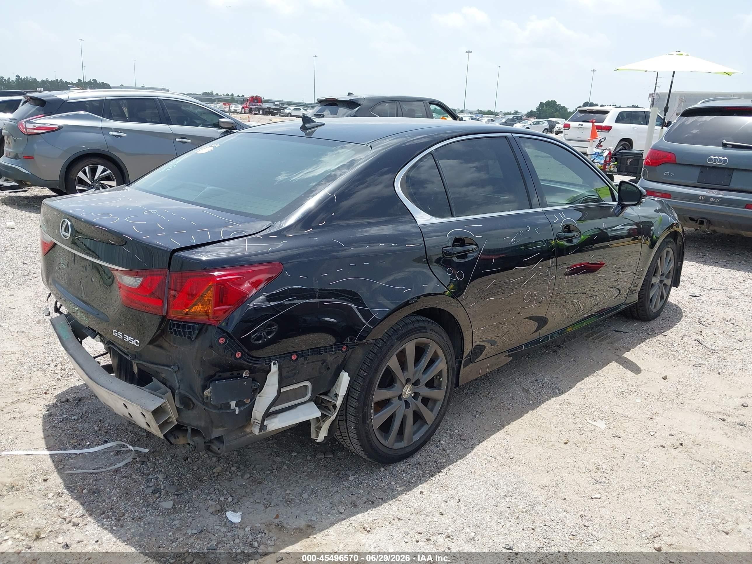 2013 Lexus Gs 350   Black vin: JTHCE1BL2D5010418