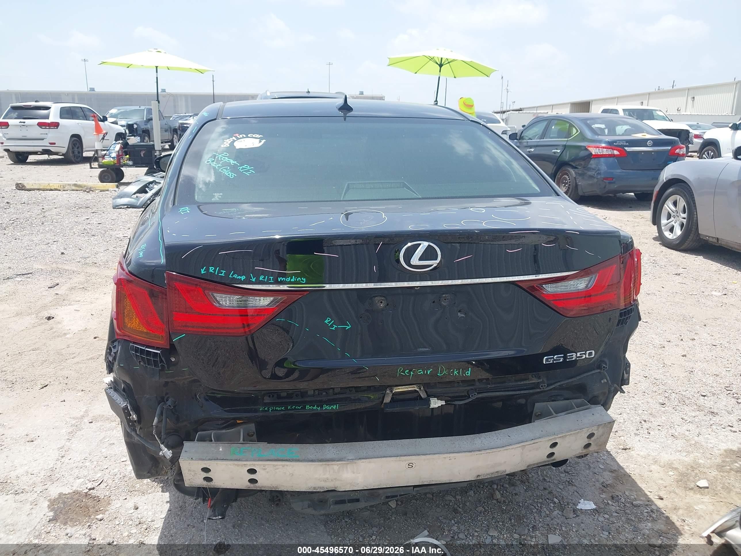 2013 Lexus Gs 350   Black vin: JTHCE1BL2D5010418