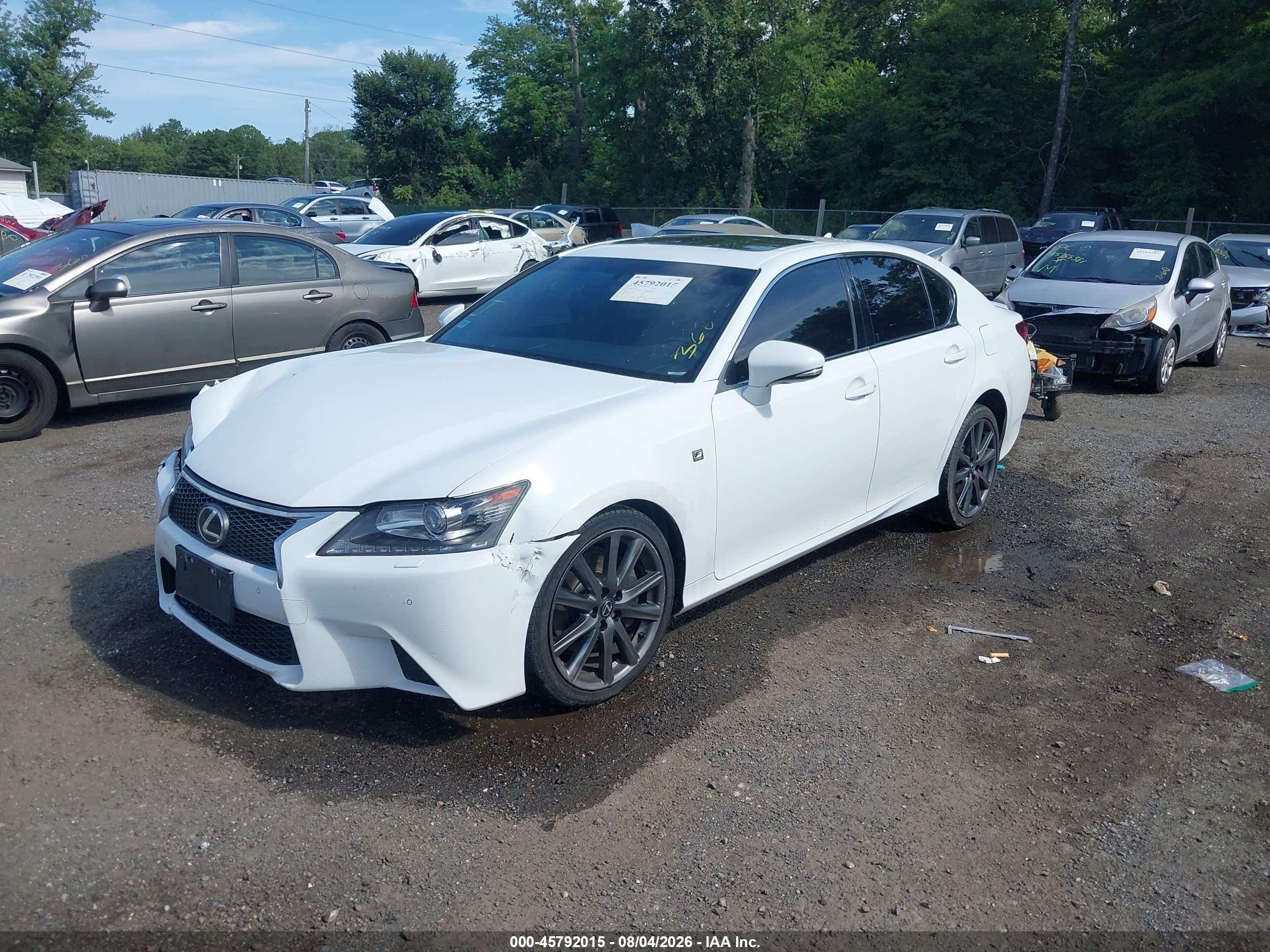 2014 Lexus Gs 350   White vin: JTHCE1BL3E5026323