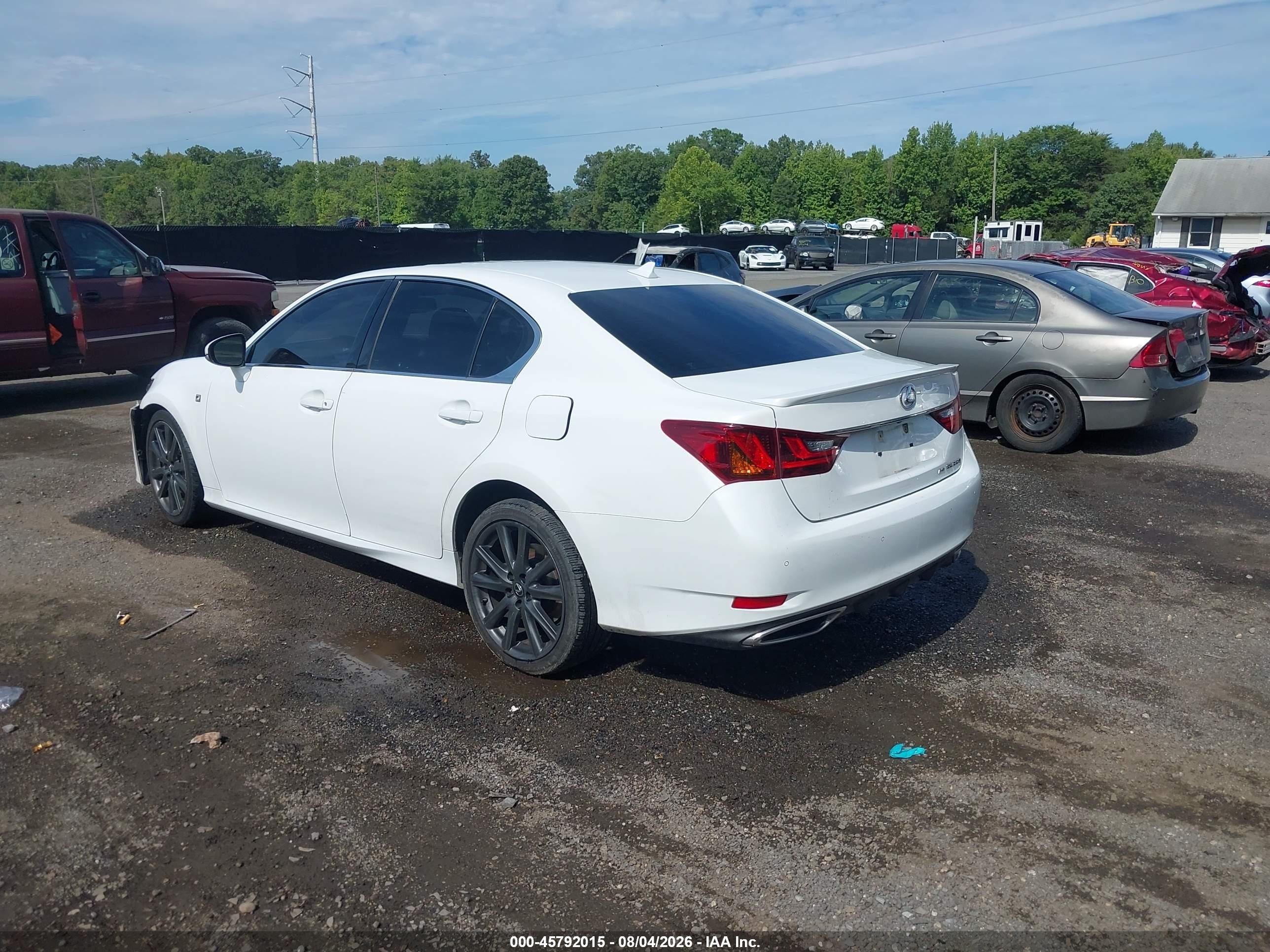 2014 Lexus Gs 350   White vin: JTHCE1BL3E5026323